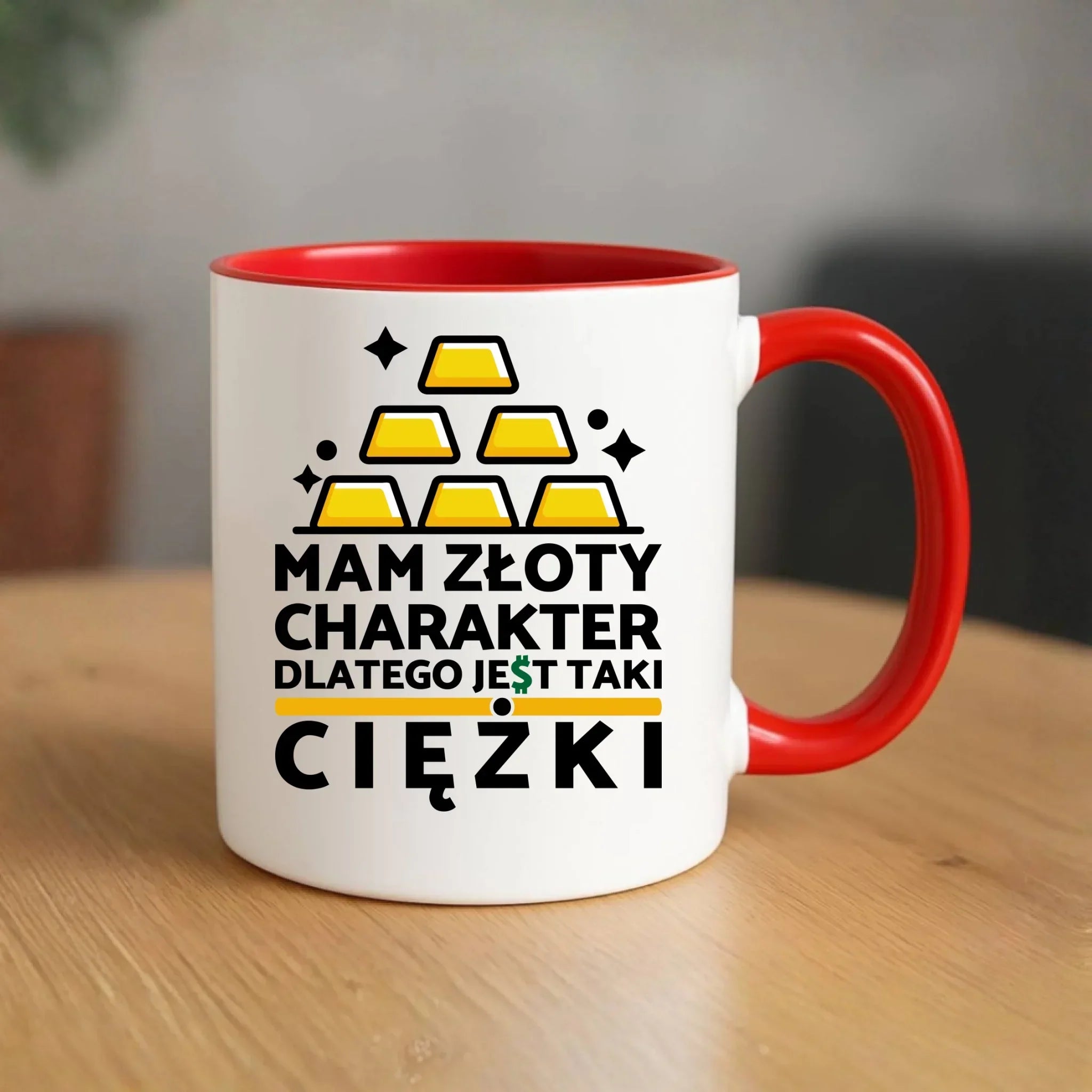 Kubek - prezent dla chłopaka - Złoty charakter DCH16 - StoryCups.pl
