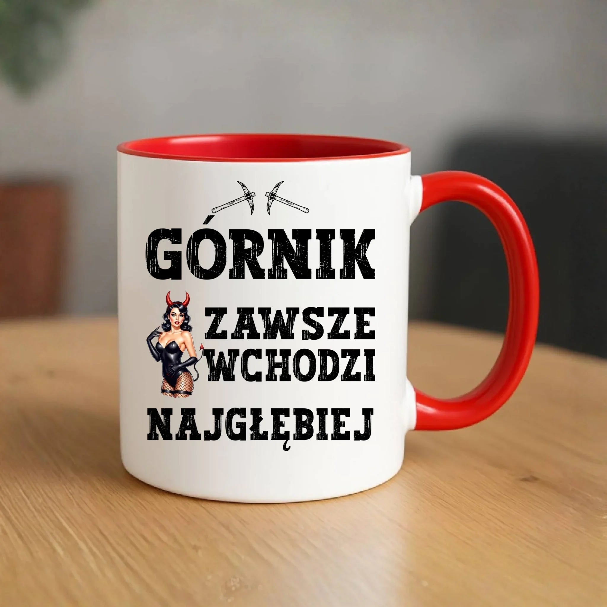 Kubek - prezent dla górnika - Górnik zawsze wchodzi najgłębiej G22 - StoryCups.pl