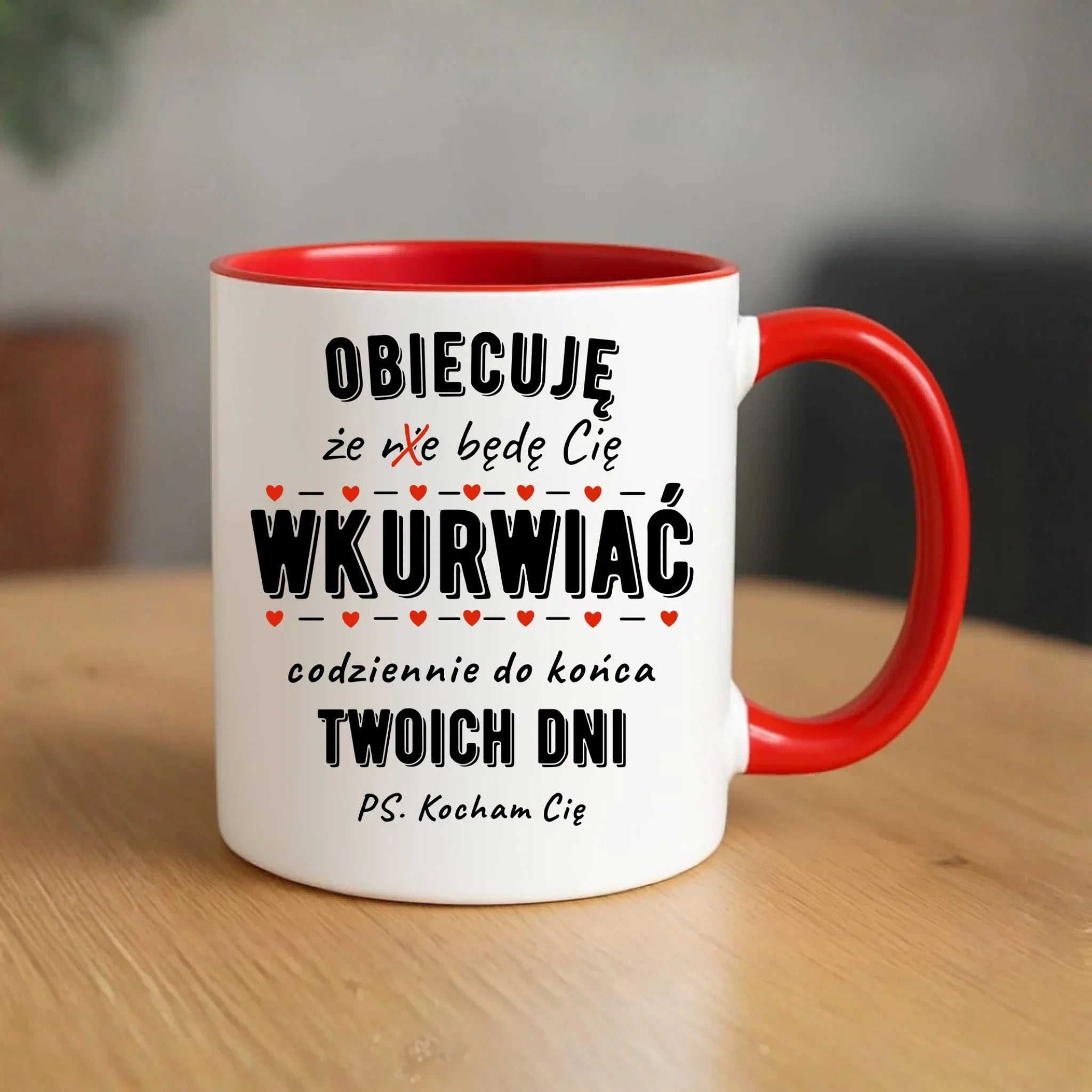 Kubek dla par - Obiecuję, że będę Cię wku*rwiać codziennie - bez cenzury W65 - StoryCups.pl