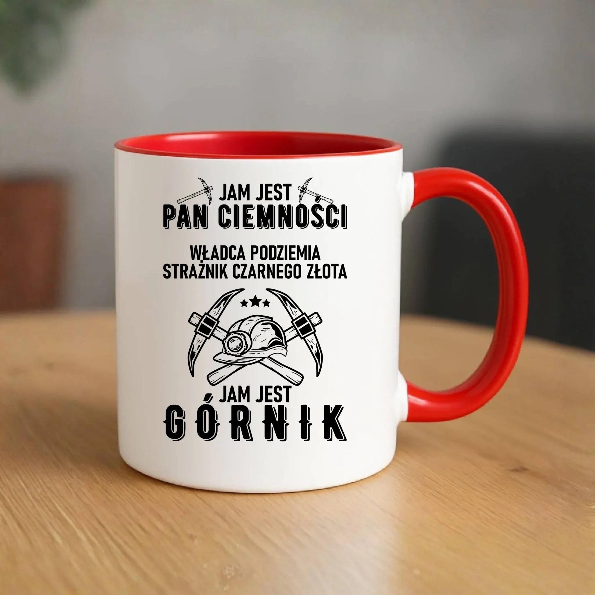 Kubek - prezent dla górnika - Pan ciemności jam jest górnik G04 - StoryCups.pl