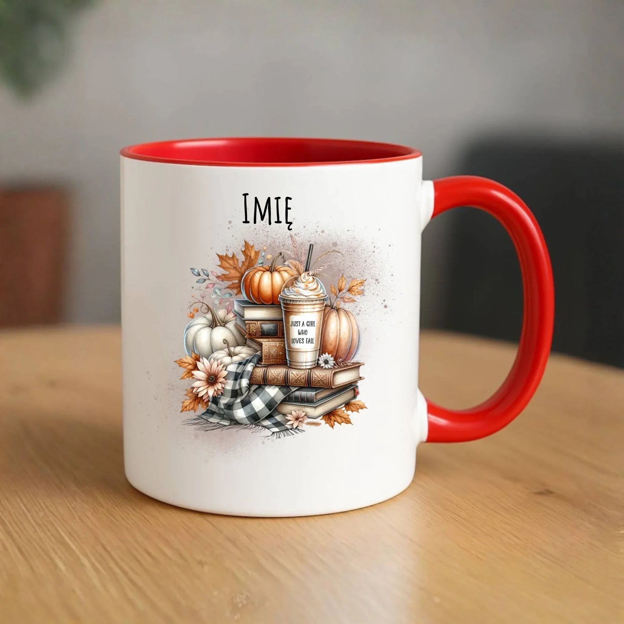 Kubek jesienny - Książkara - personalizowany JS14 - StoryCups.pl