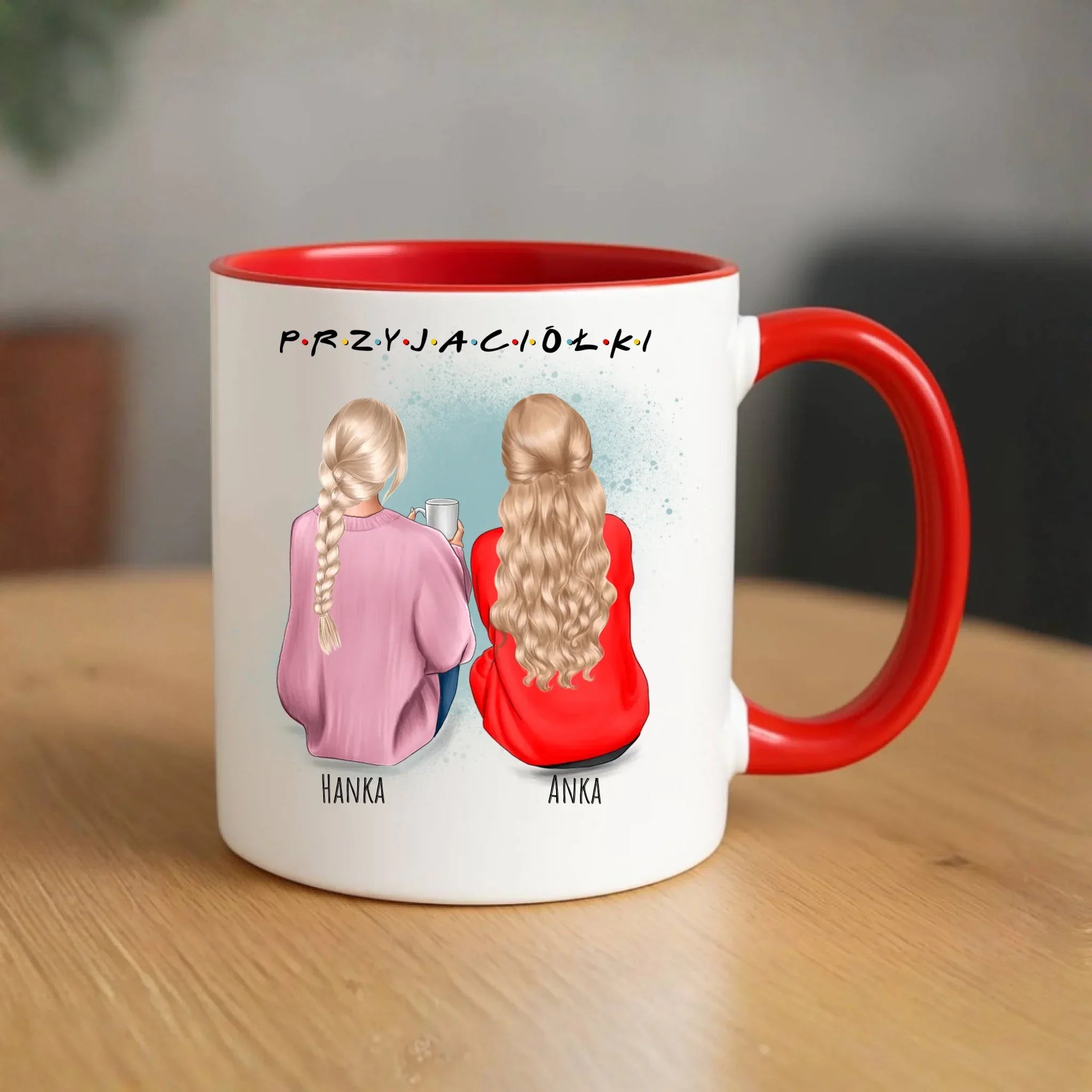 Kubek - prezent dla przyjaciółki - personalizowane postacie 2-4 osoby PR02