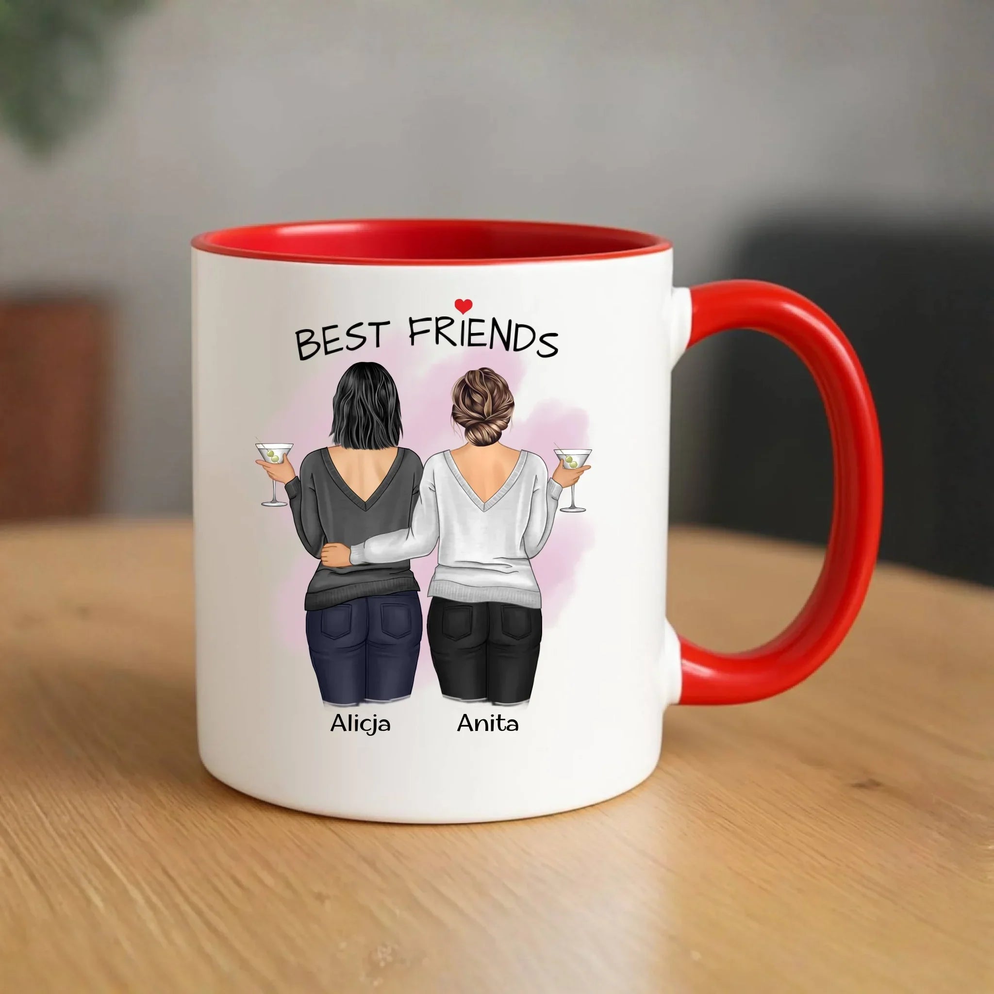 Kubek - prezent dla przyjaciółki - Best Friends - personalizowane postacie 2-4 osoby PR03
