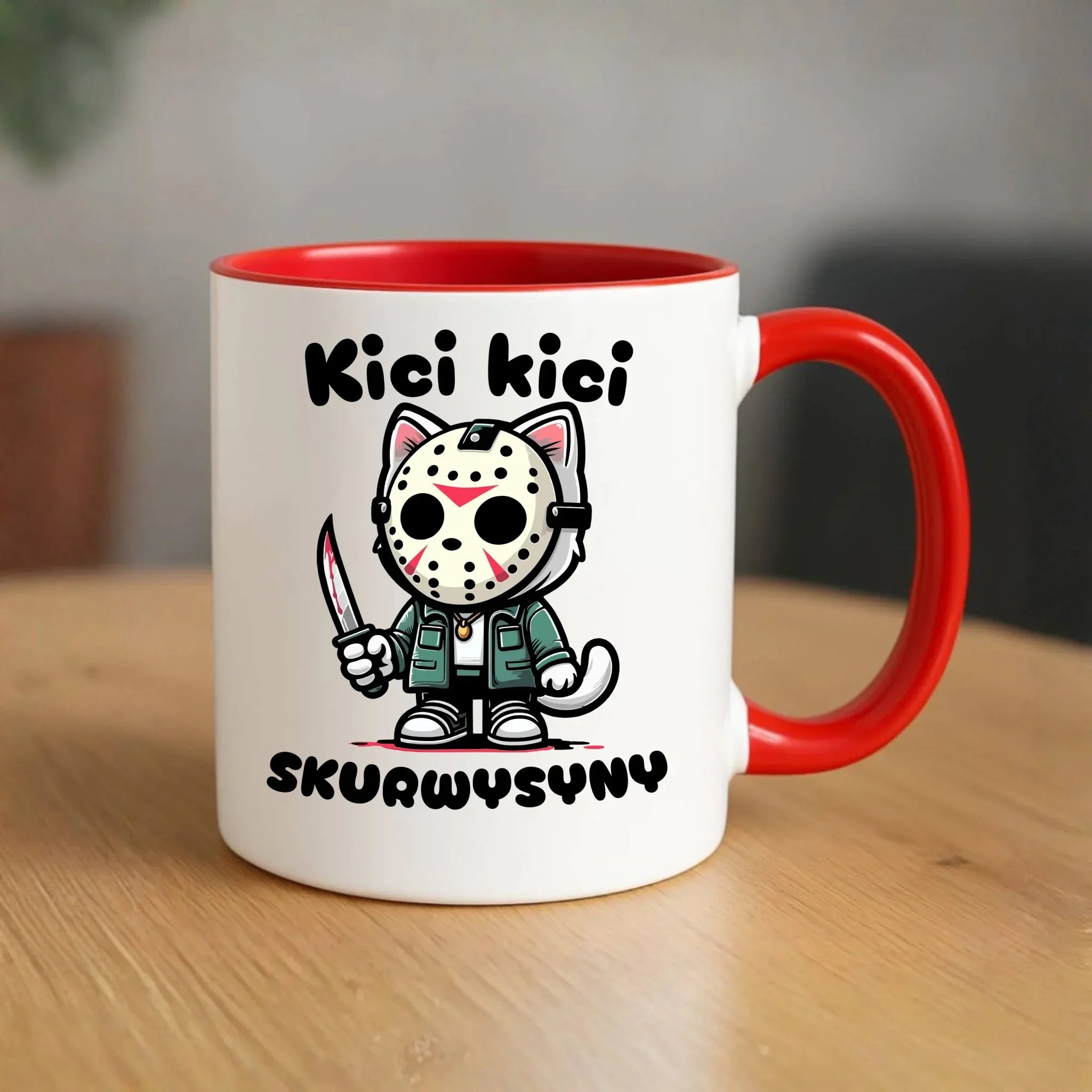 Kubek na Halloween - Kici kici sk*rwysyny - bez cenzury HL28 - StoryCups.pl