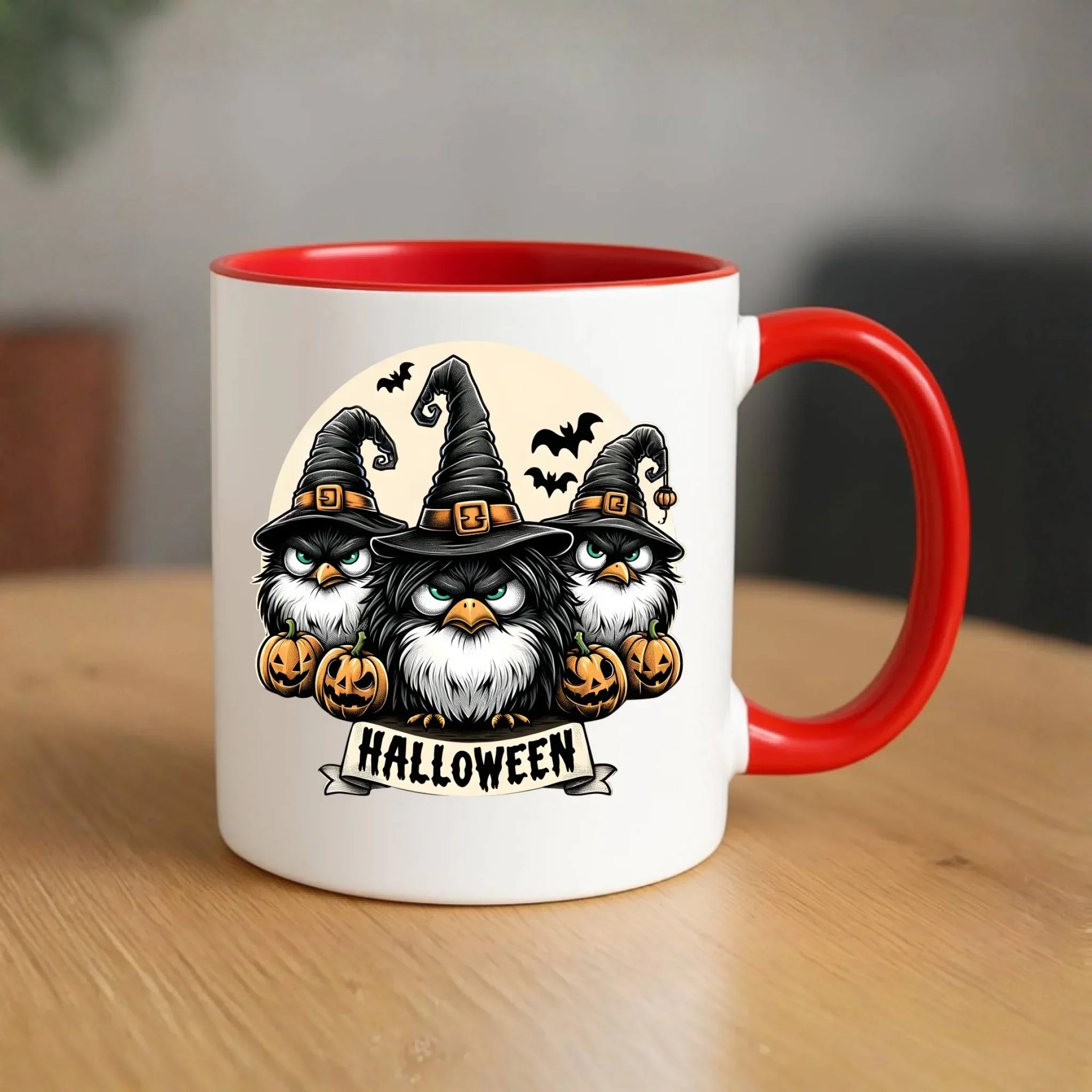 Kubek na Halloween - Upiorne sowy wiedźmy HL15 - StoryCups.pl
