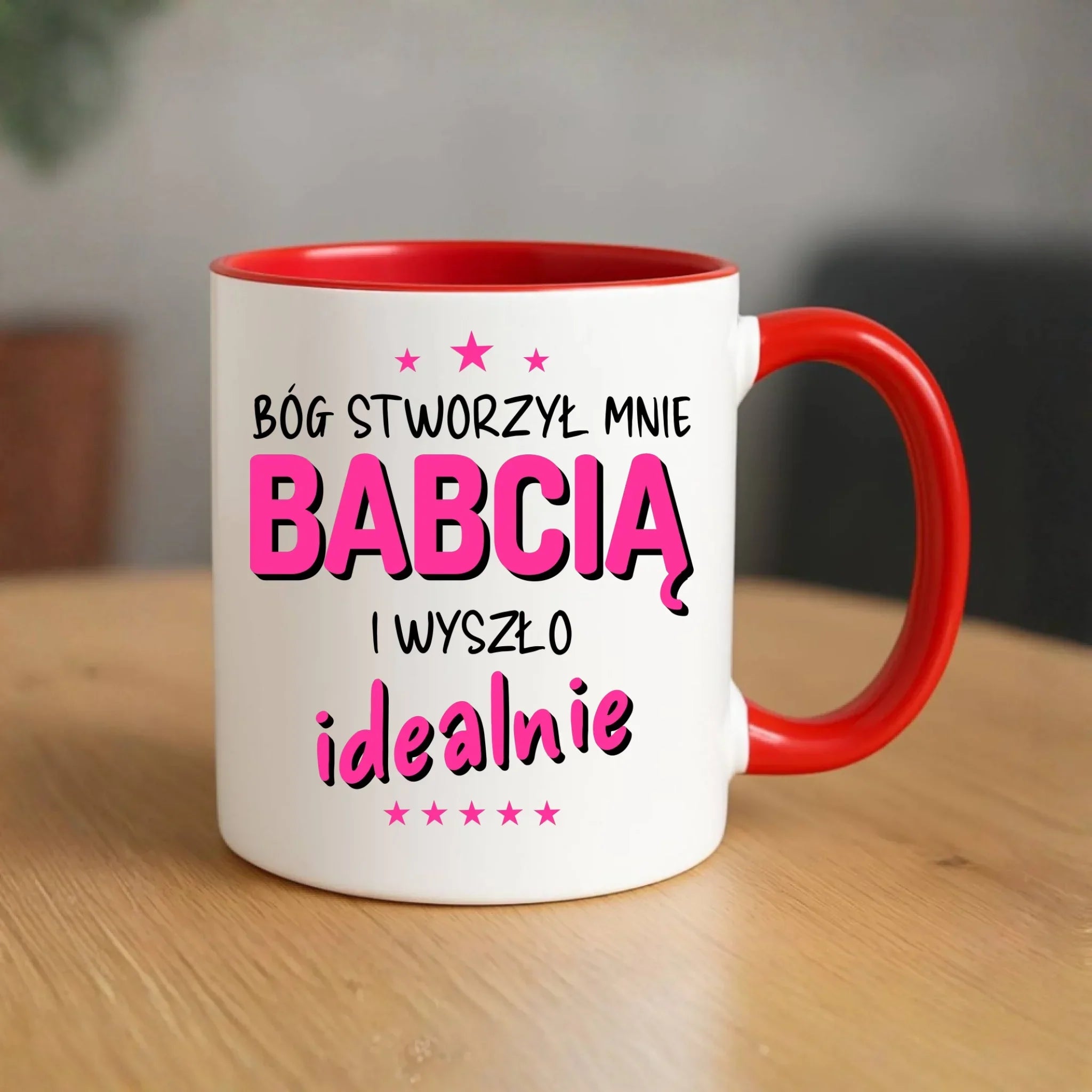 Kubek dla babci - Bóg stworzył mnie babcią i wyszło idealnie B08 - StoryCups.pl