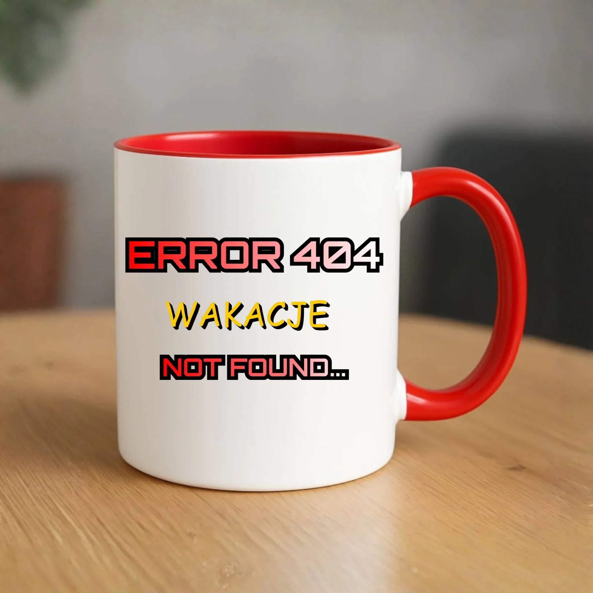 Kubek szkolny - Error 404 - śmieszny SZ15 - StoryCups.pl