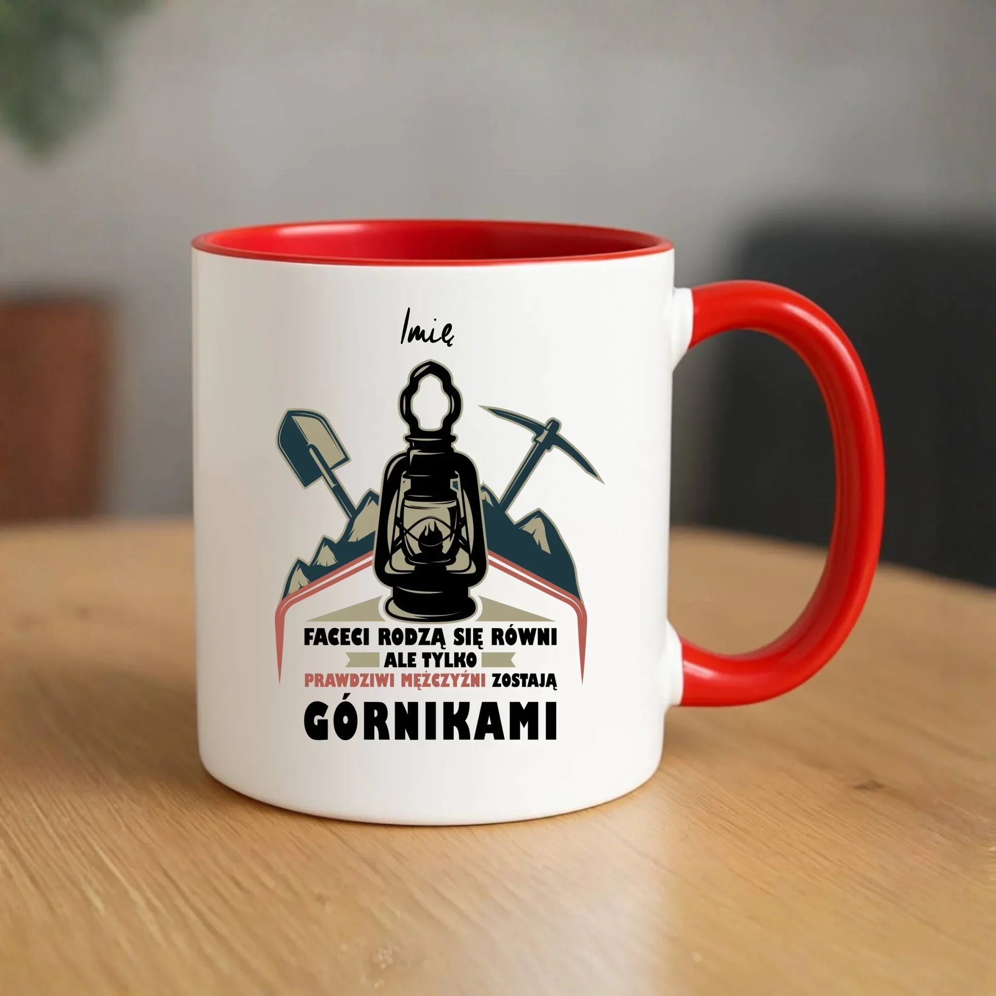 Kubek - prezent dla górnika - Prawdziwi mężczyźni zostają górnikami - personalizowany G08 - StoryCups.pl