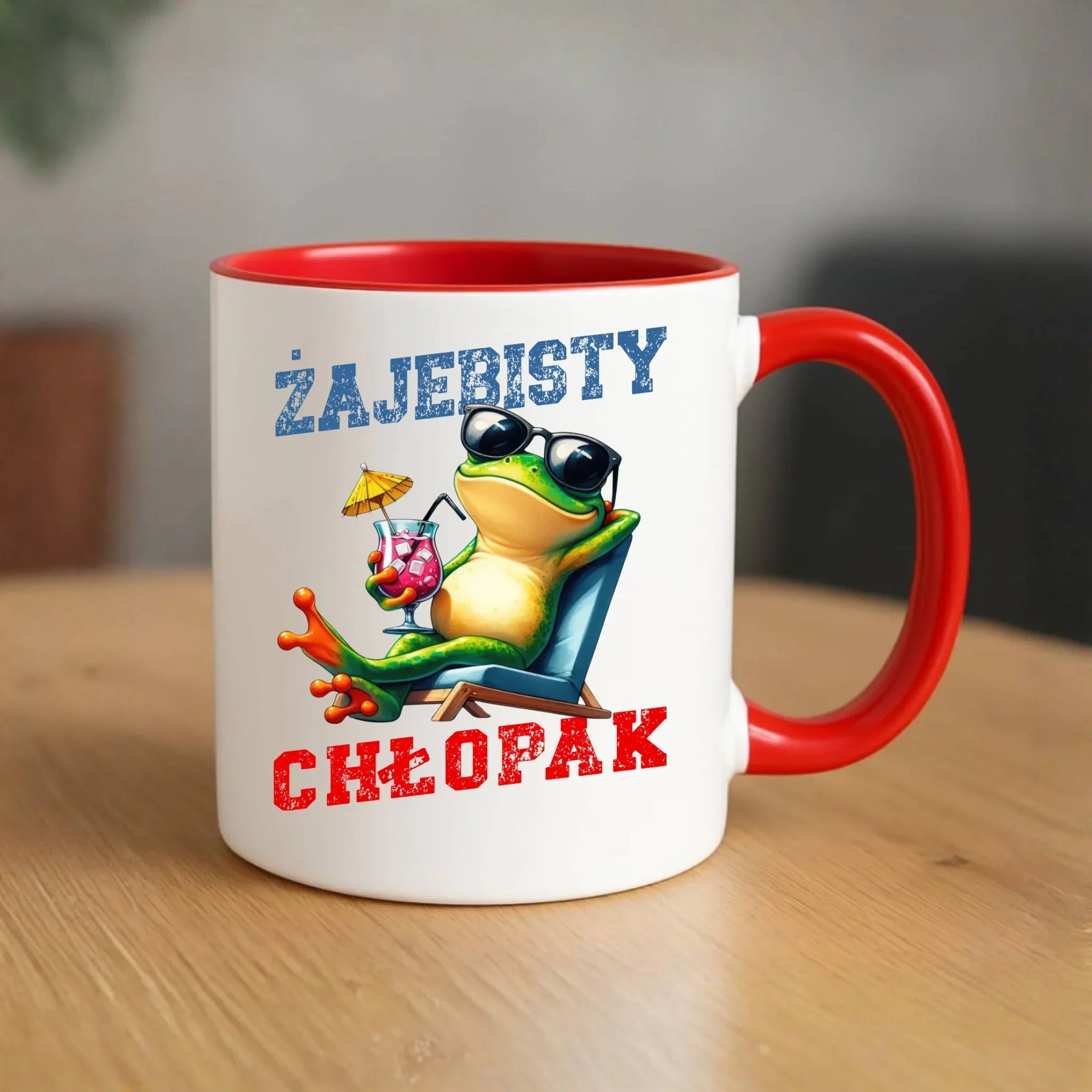 Kubek z żabą - prezent dla chłopaka - Żajebisty chłopak DCH19 - StoryCups.pl