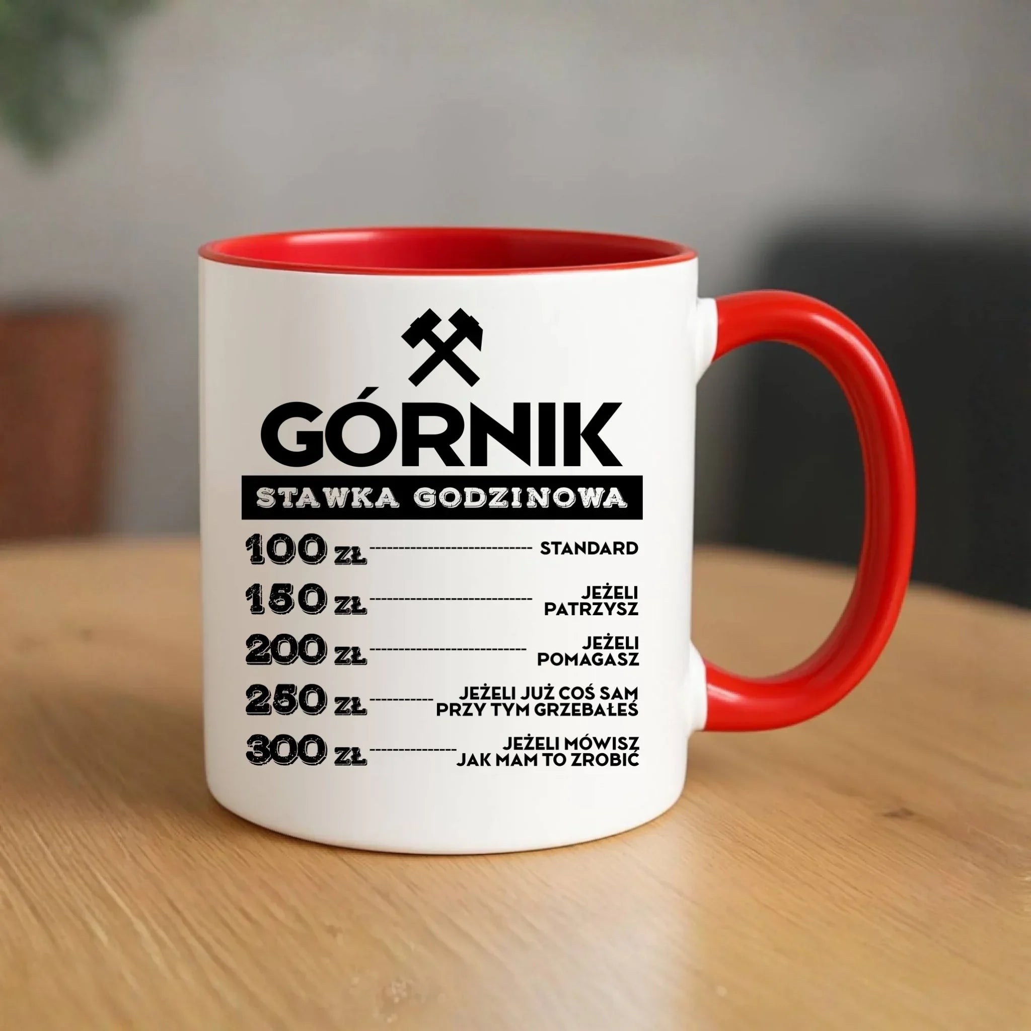 Kubek - prezent dla górnika - Górnik stawka godzinowa G14 - StoryCups.pl
