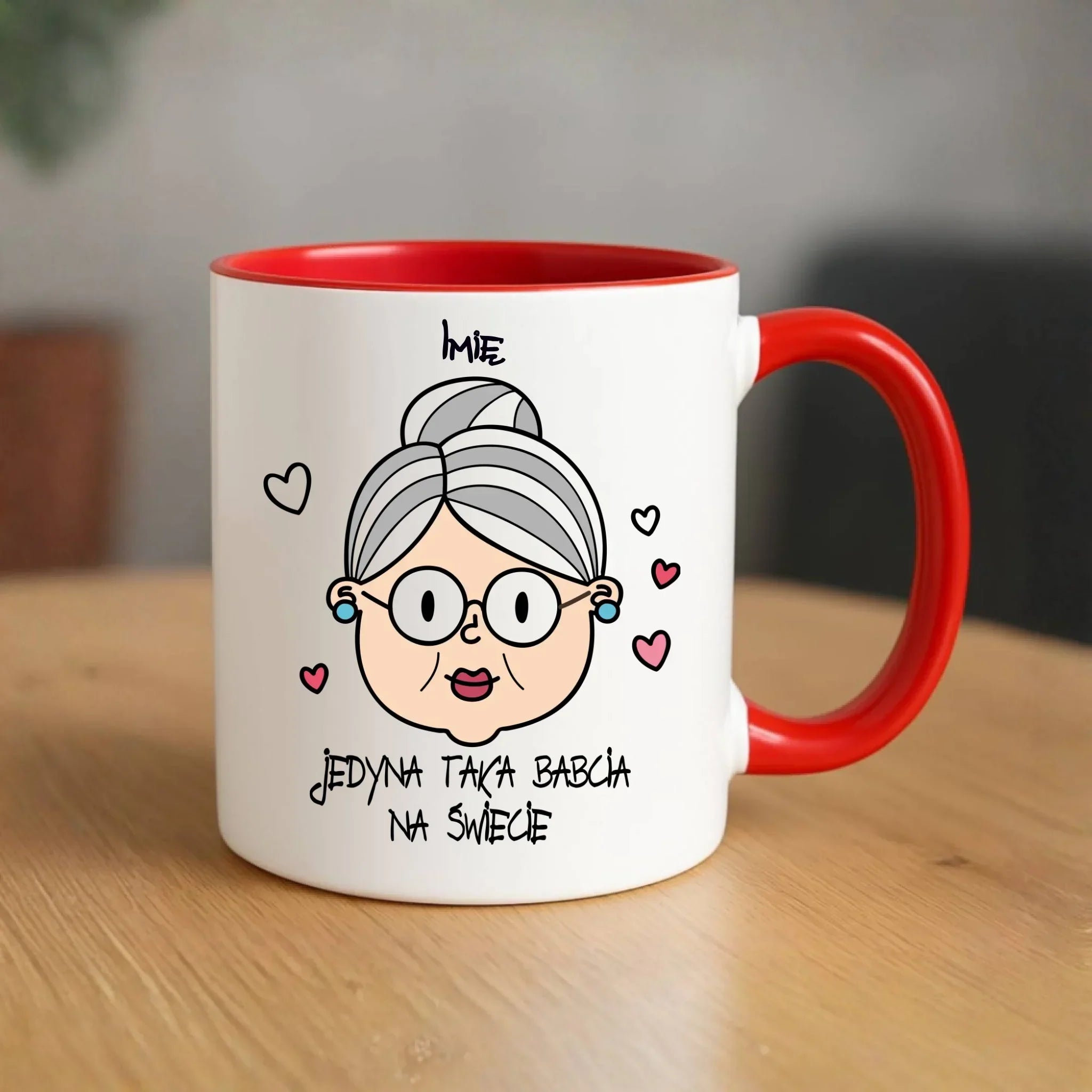 Kubek dla babci - Jedyna taka babcia na świecie - personalizowany B15 - StoryCups.pl