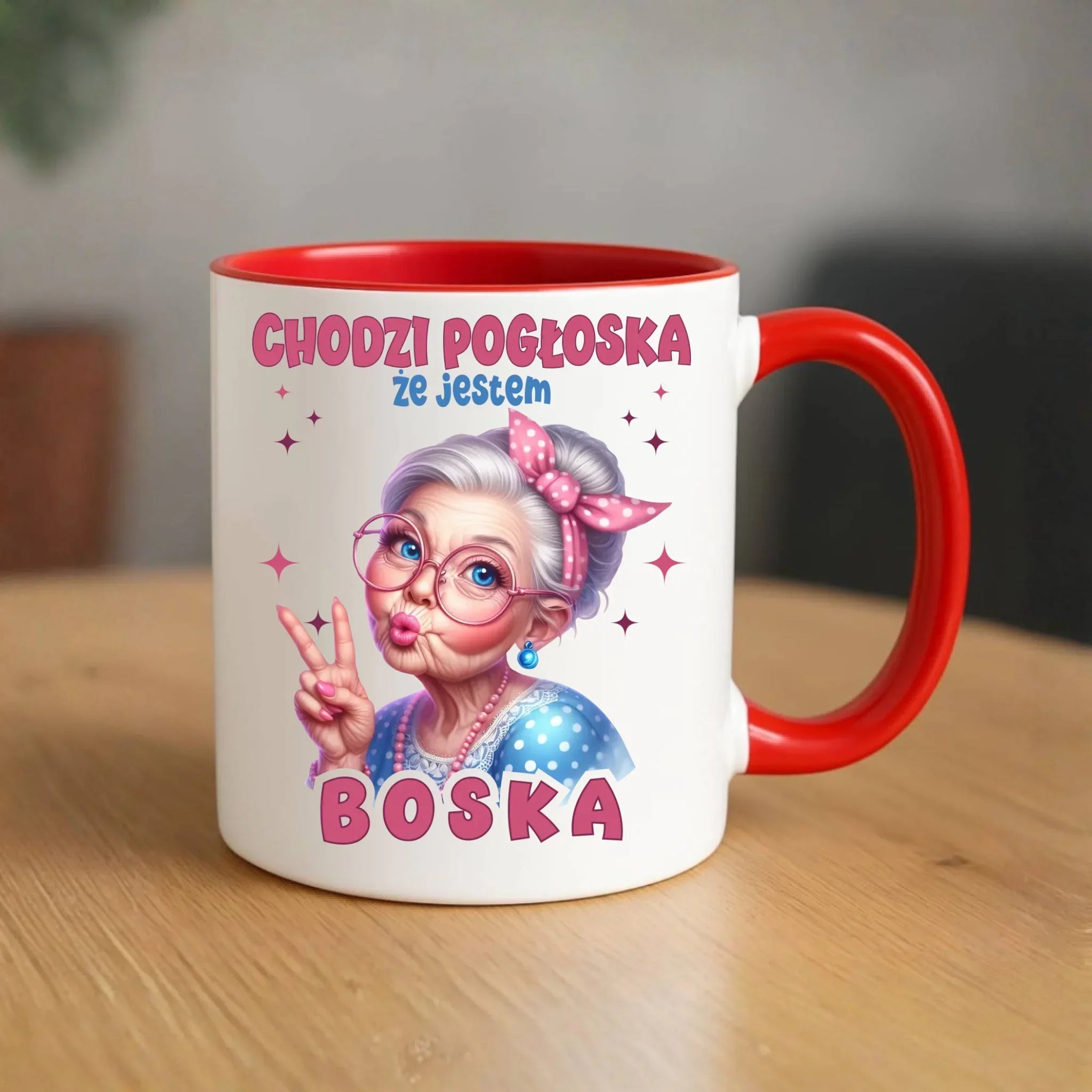 Kubek dla babci - Chodzi pogłoska, że jestem boska B16 - StoryCups.pl