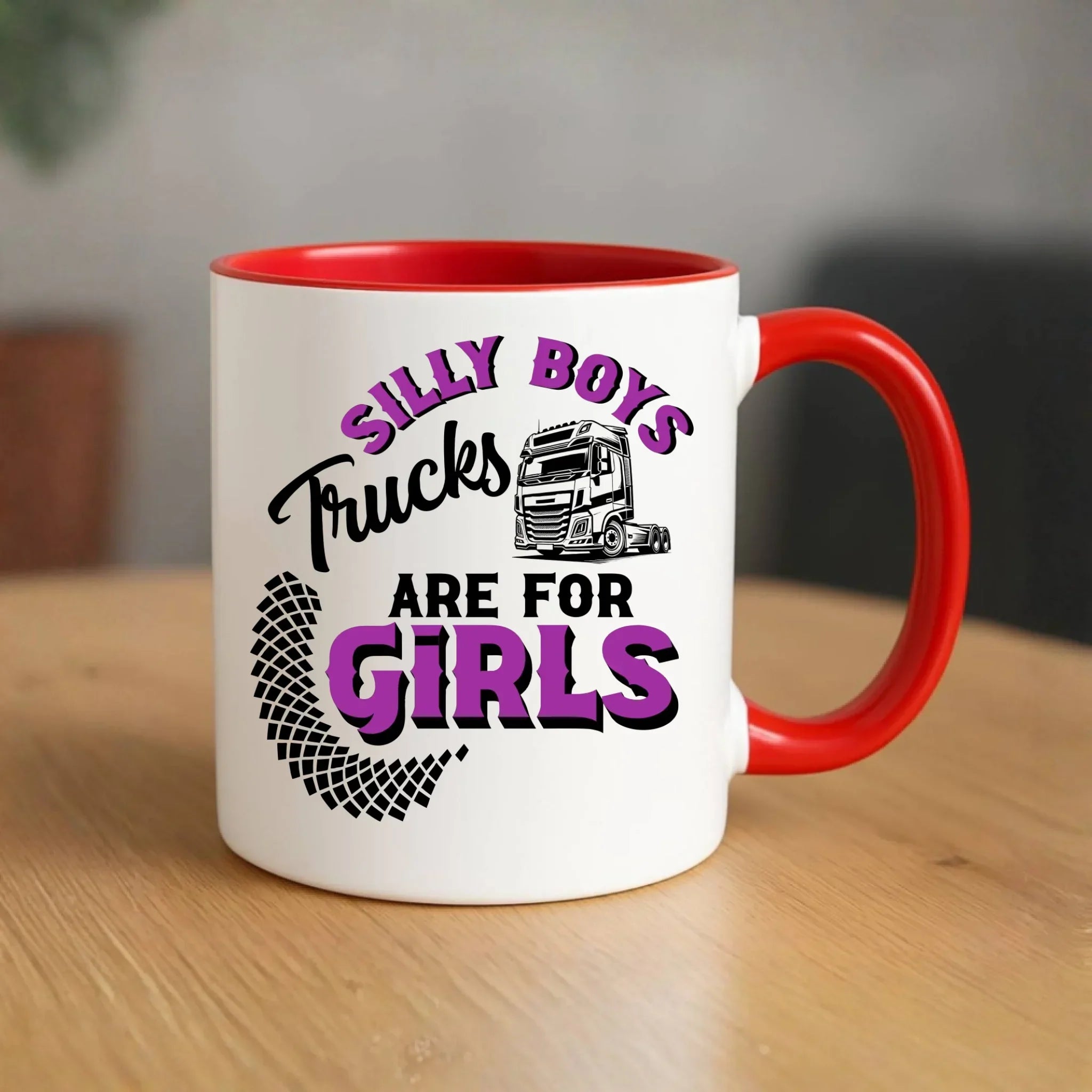 Kubel - kierowca ciężarówki - Silly boys trucks are for girls ZKT11 - StoryCups.pl