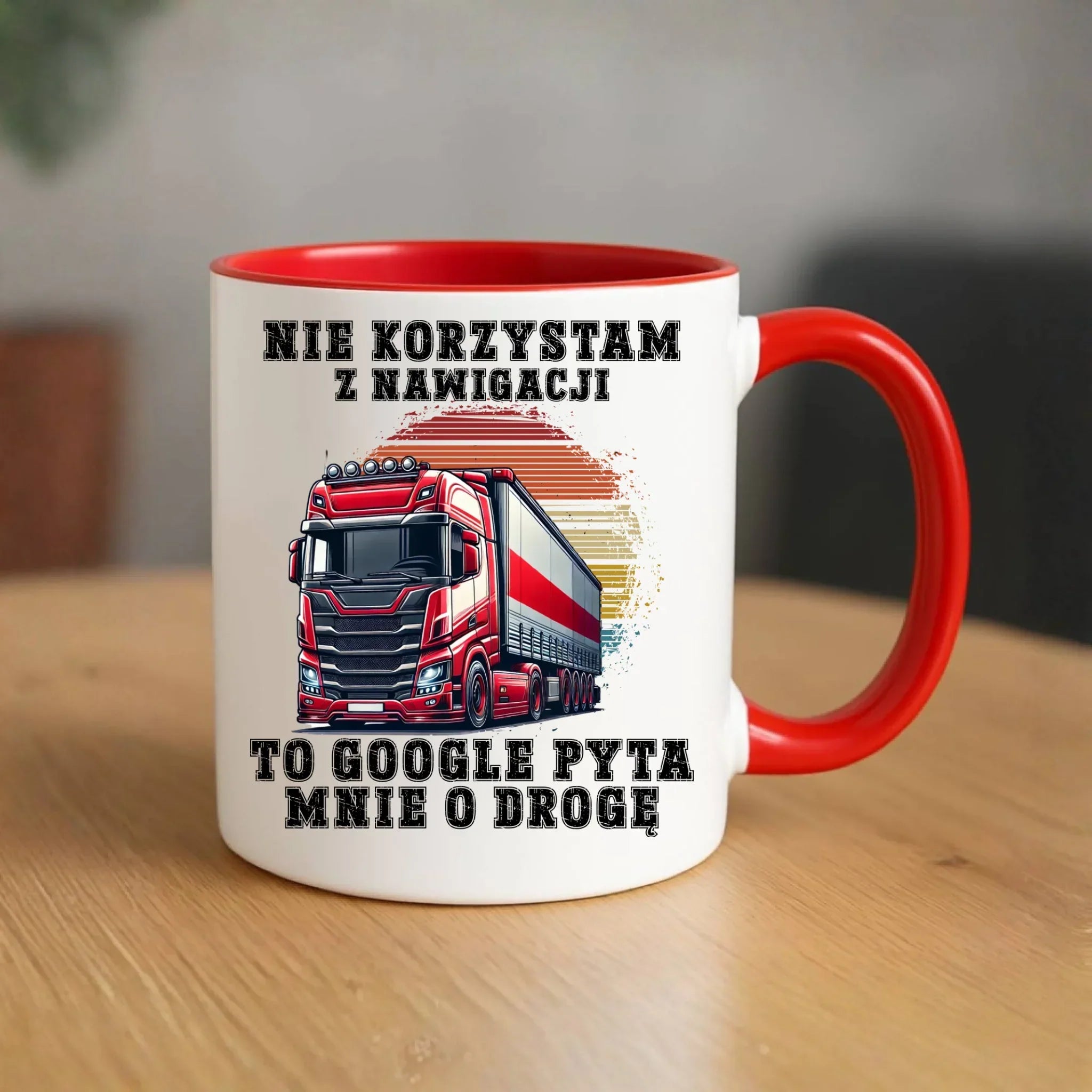 Kubek dla kierowcy ciężarówki - Google pyta mnie o drogę ZKT10 - StoryCups.pl