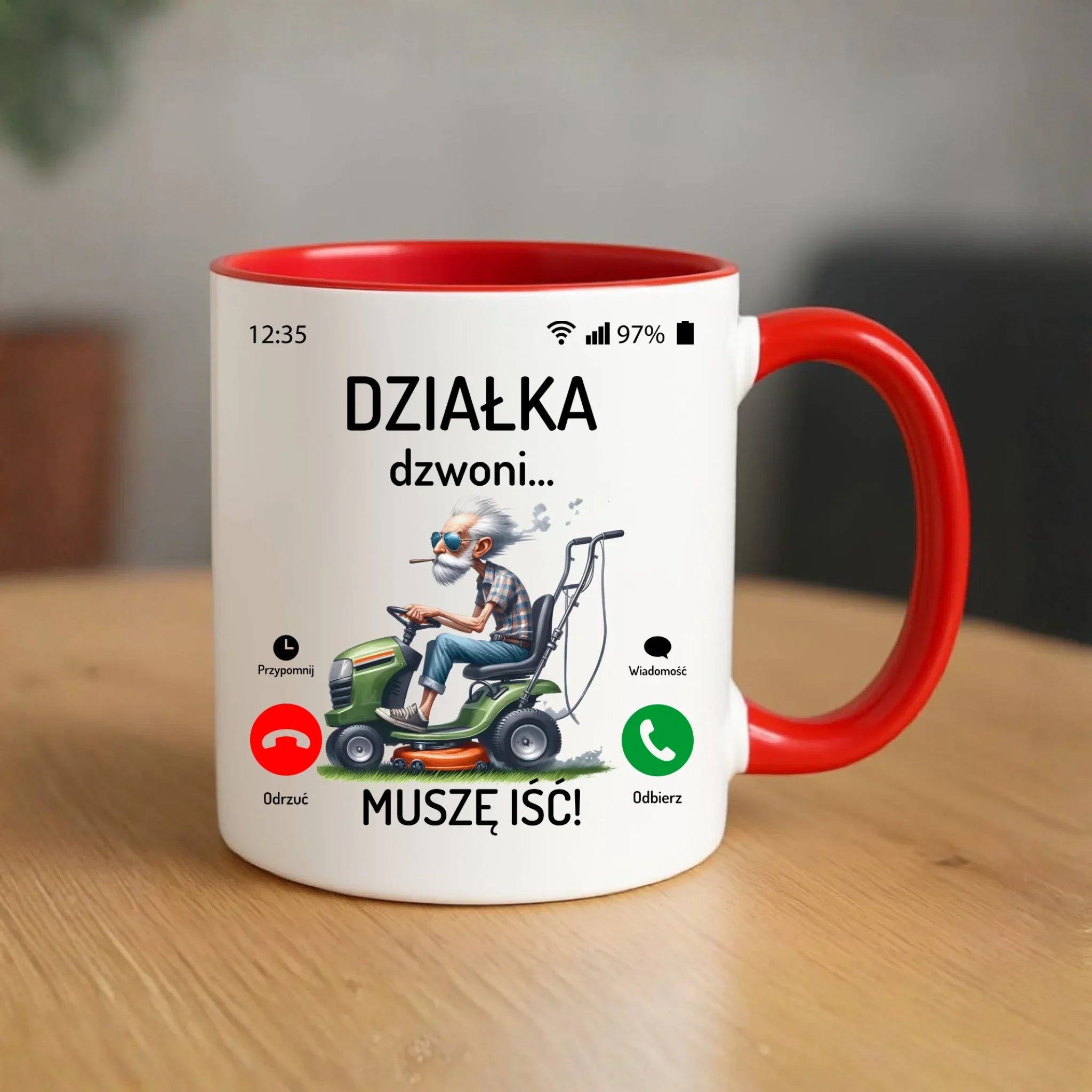 Kubek dla dziadka - Działka dzwoni muszę iść D35 - StoryCups.pl