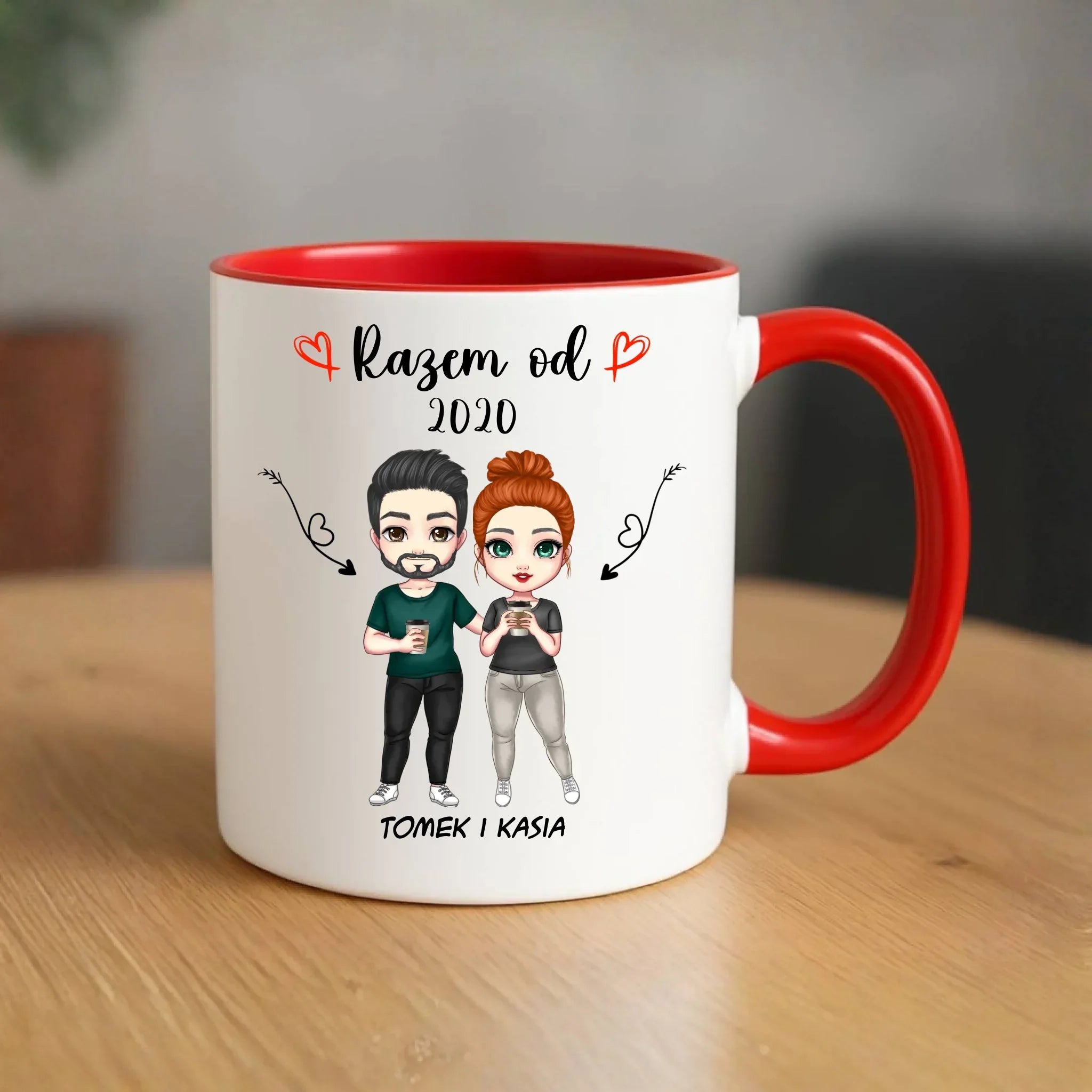 Kubek dla par - Para razem od - personalizowany W01 - StoryCups.pl