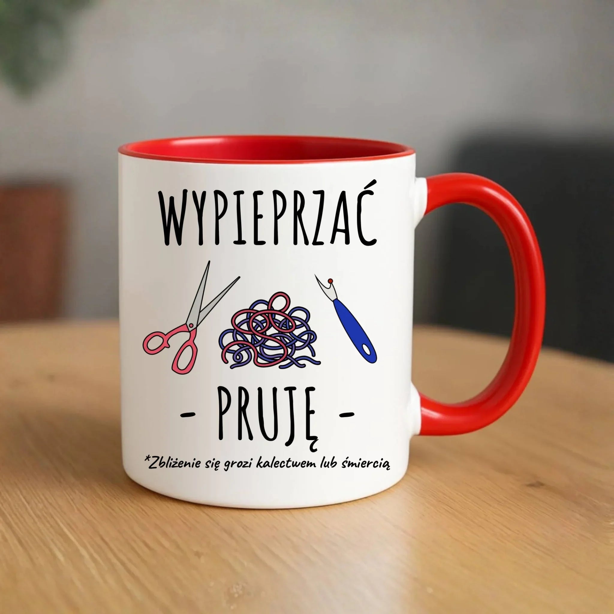 Kubek szyciowy dla krawcowej – Wypieprzać, pruję HS08 - StoryCups.pl