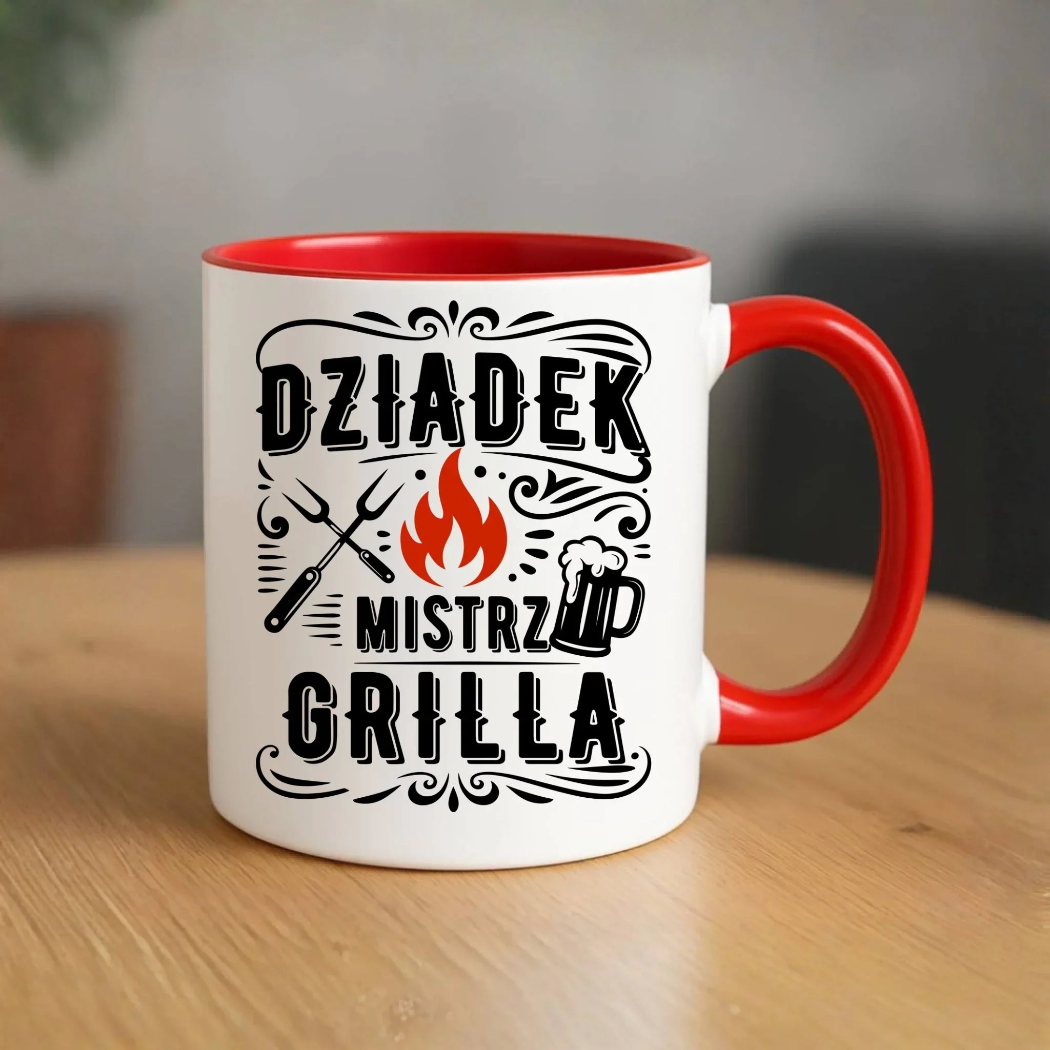 Kubek dla dziadka - Dziadek mistrz grilla D33 - StoryCups.pl
