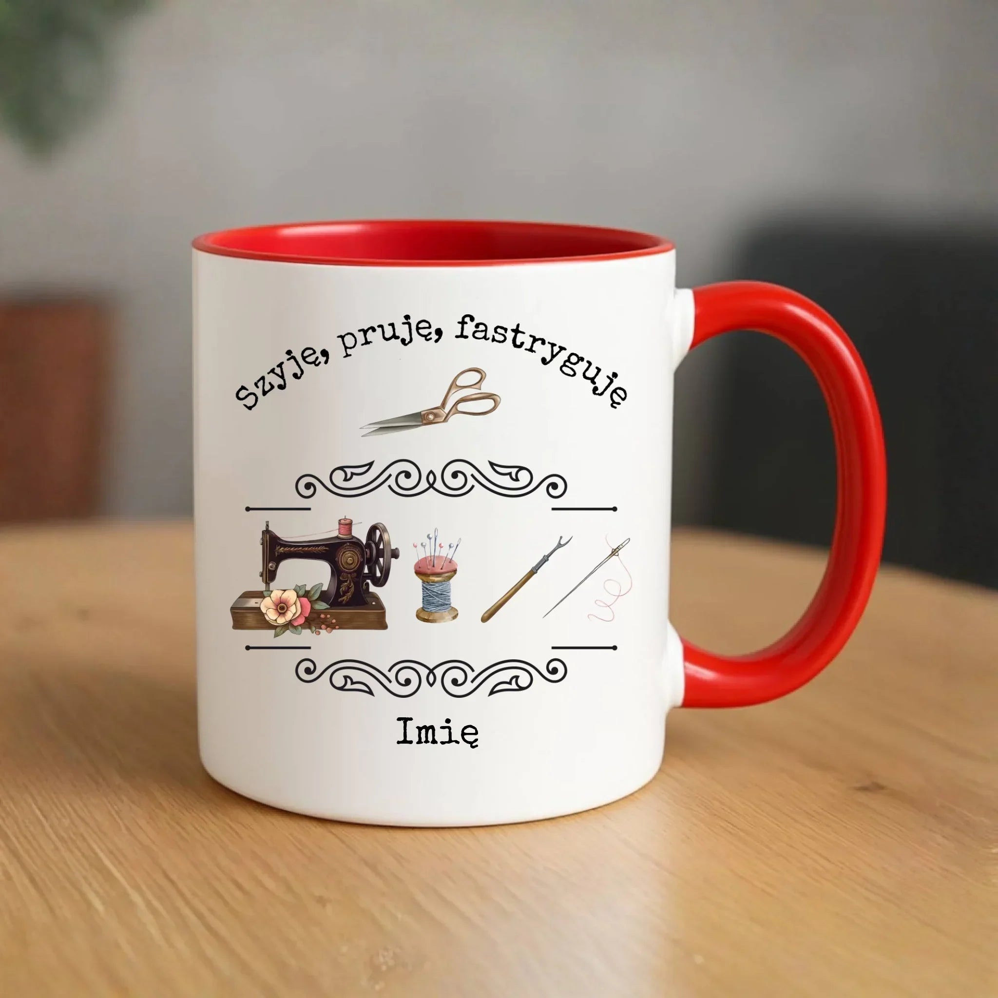 Kubek szyciowy dla krawcowej – Szyję, pruję, fastryguję HS13 - StoryCups.pl