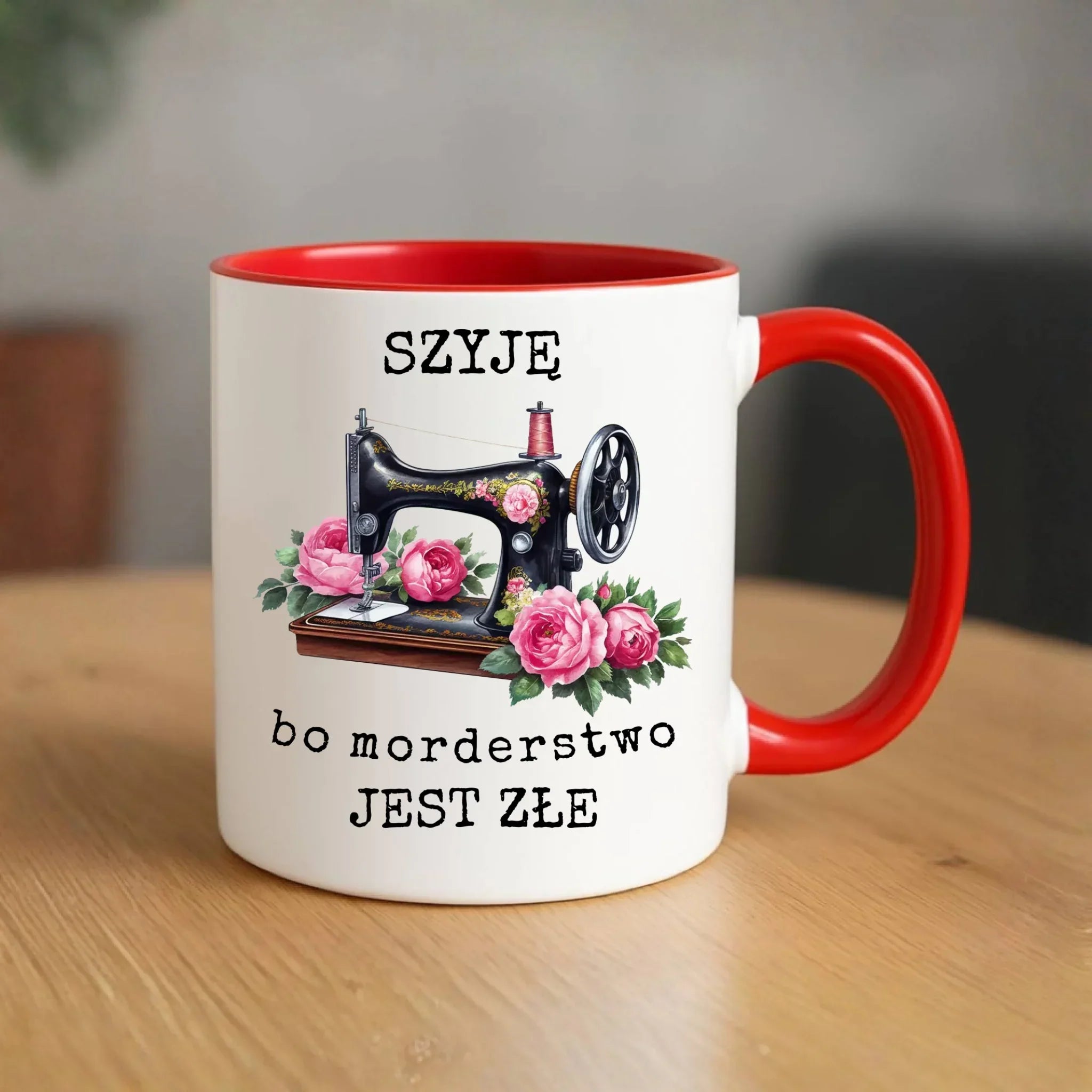 Kubek szyciowy dla krawcowej – Szyję, bo morderstwo jest złe HS14 - StoryCups.pl