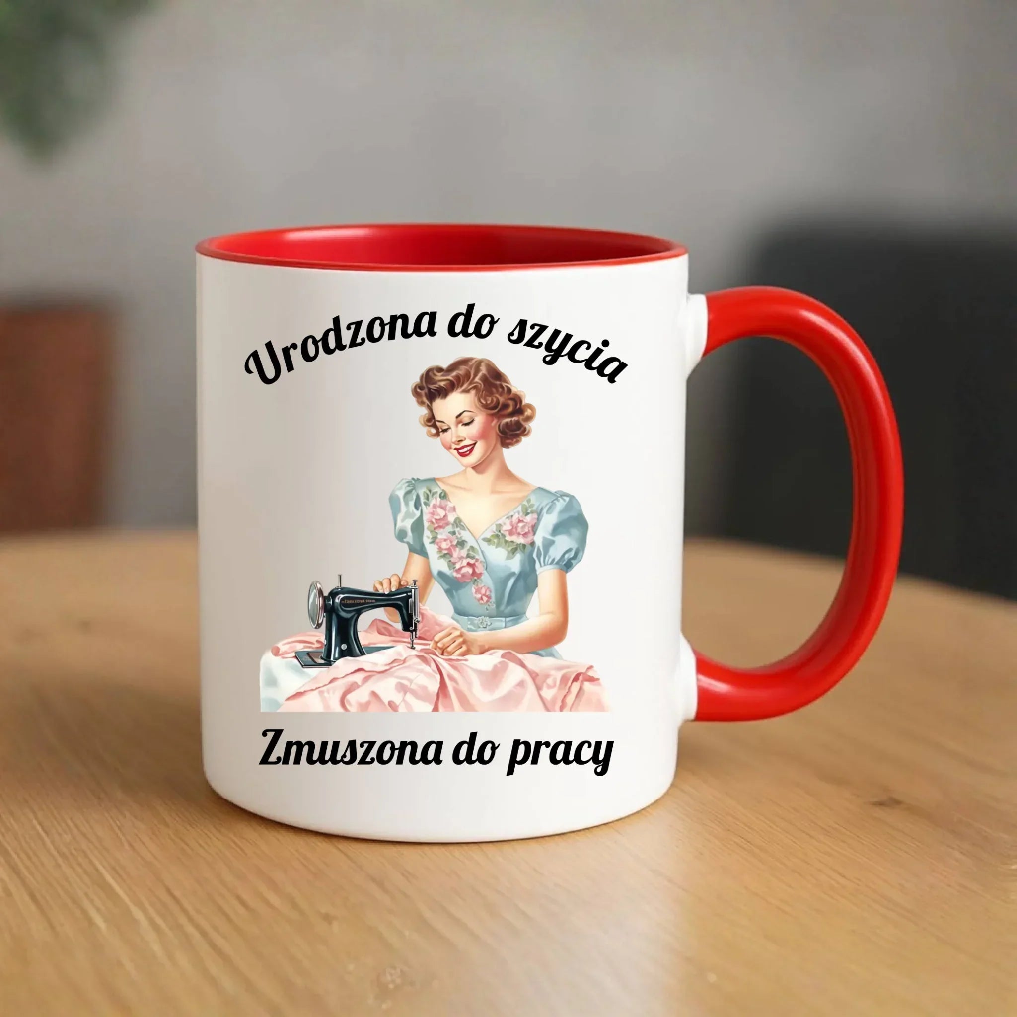 Kubek szyciowy dla krawcowej – Urodzona do szycia HS18 - StoryCups.pl