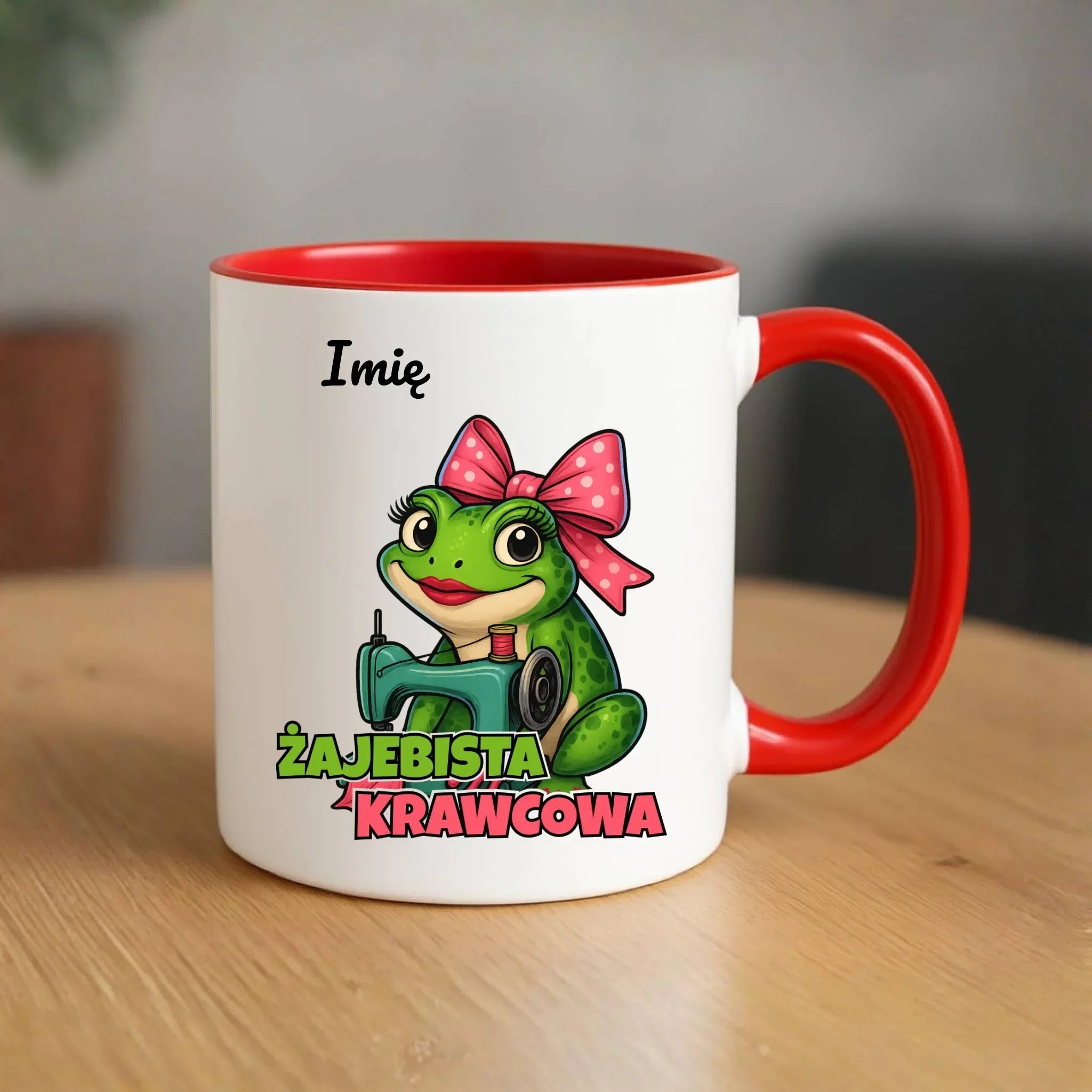 Kubek szyciowy dla krawcowej – Żajebista krawcowa - personalizowany HS32 - StoryCups.pl