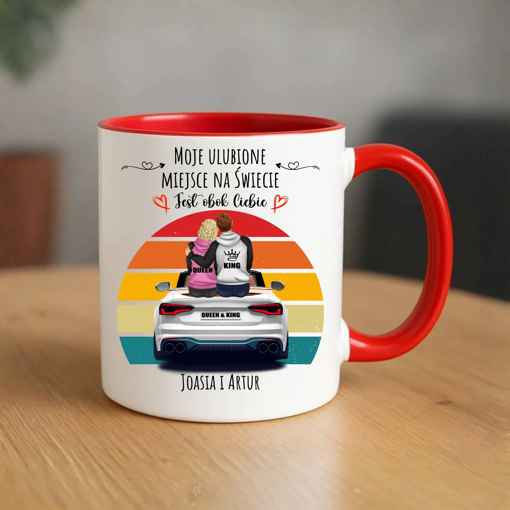 Kubek dla par - Moje ulubione miejsce - personalizowany W06 - StoryCups.pl