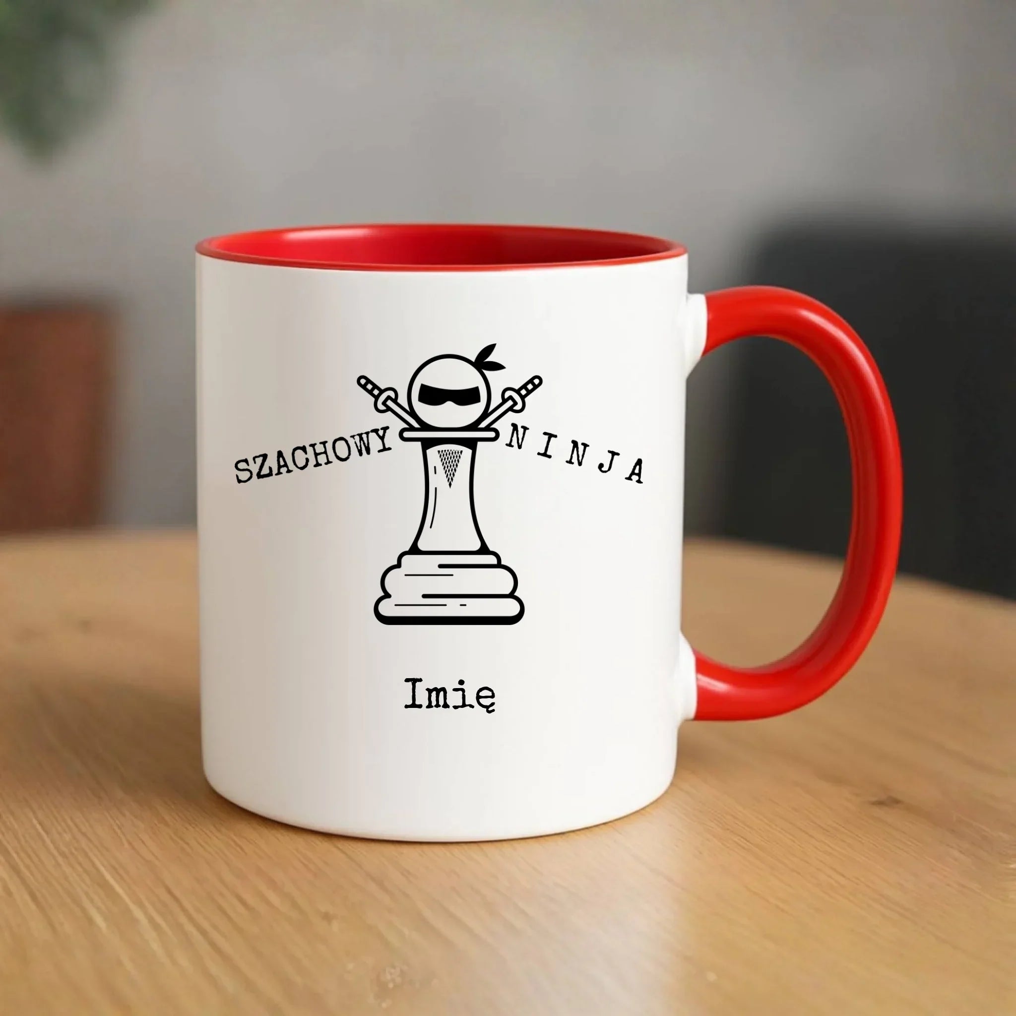 Kubek dla szachisty - Szachowy ninja - personalizowany HSZ01 - StoryCups.pl