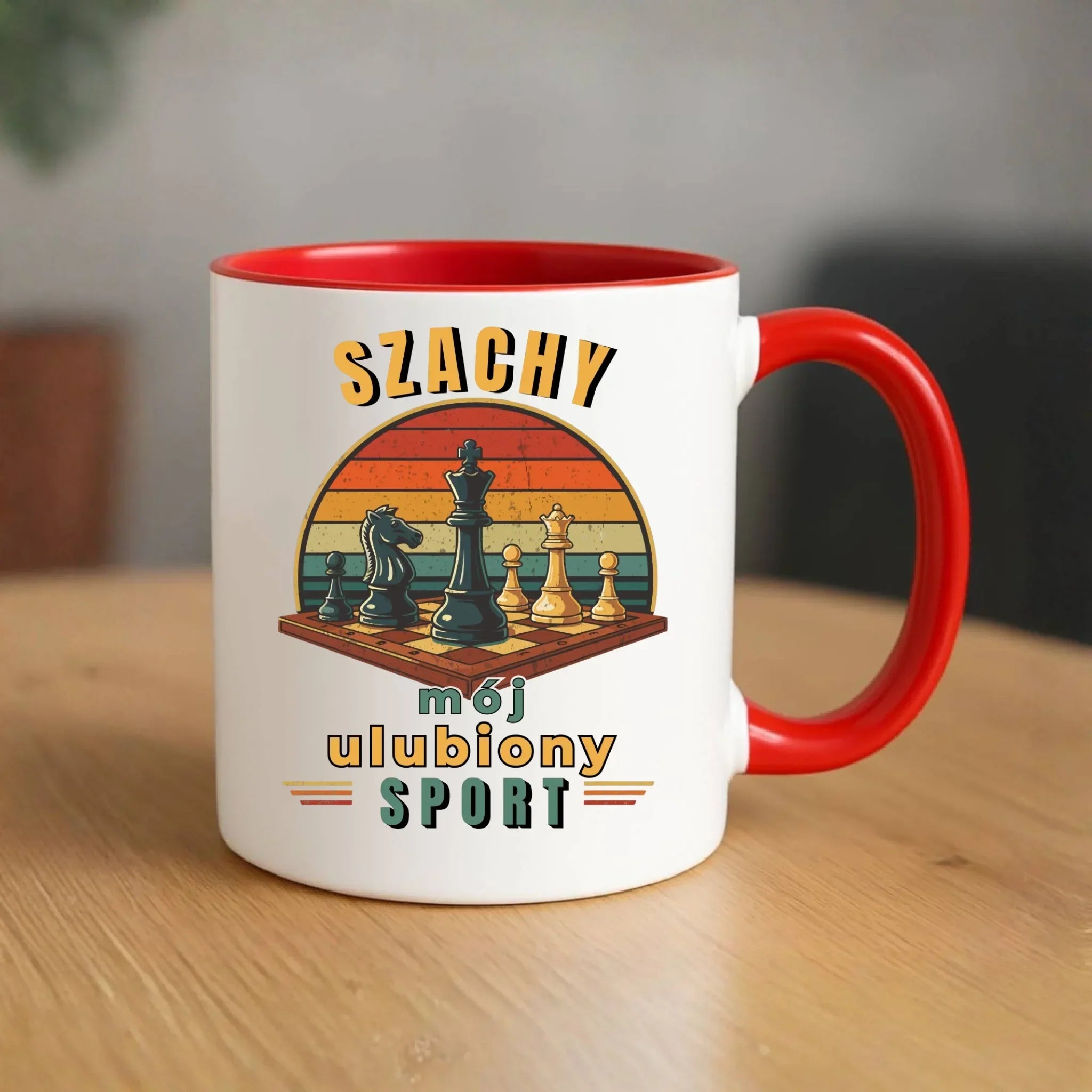 Kubek dla szachisty - Szachy ulubiony sport HSZ10 - StoryCups.pl