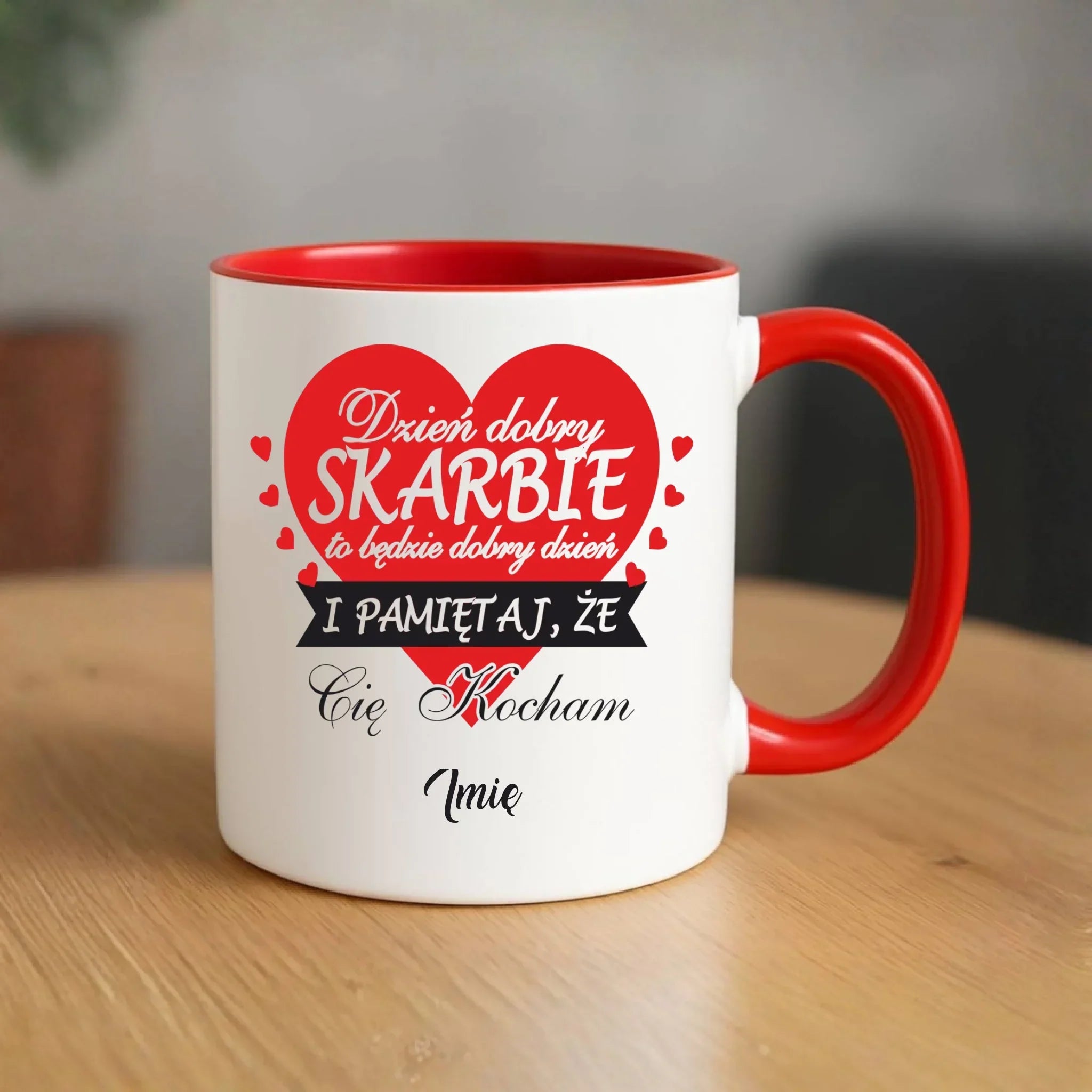 Kubek dla par - Dzień dobry Skarbie - personalizowany W02 - StoryCups.pl