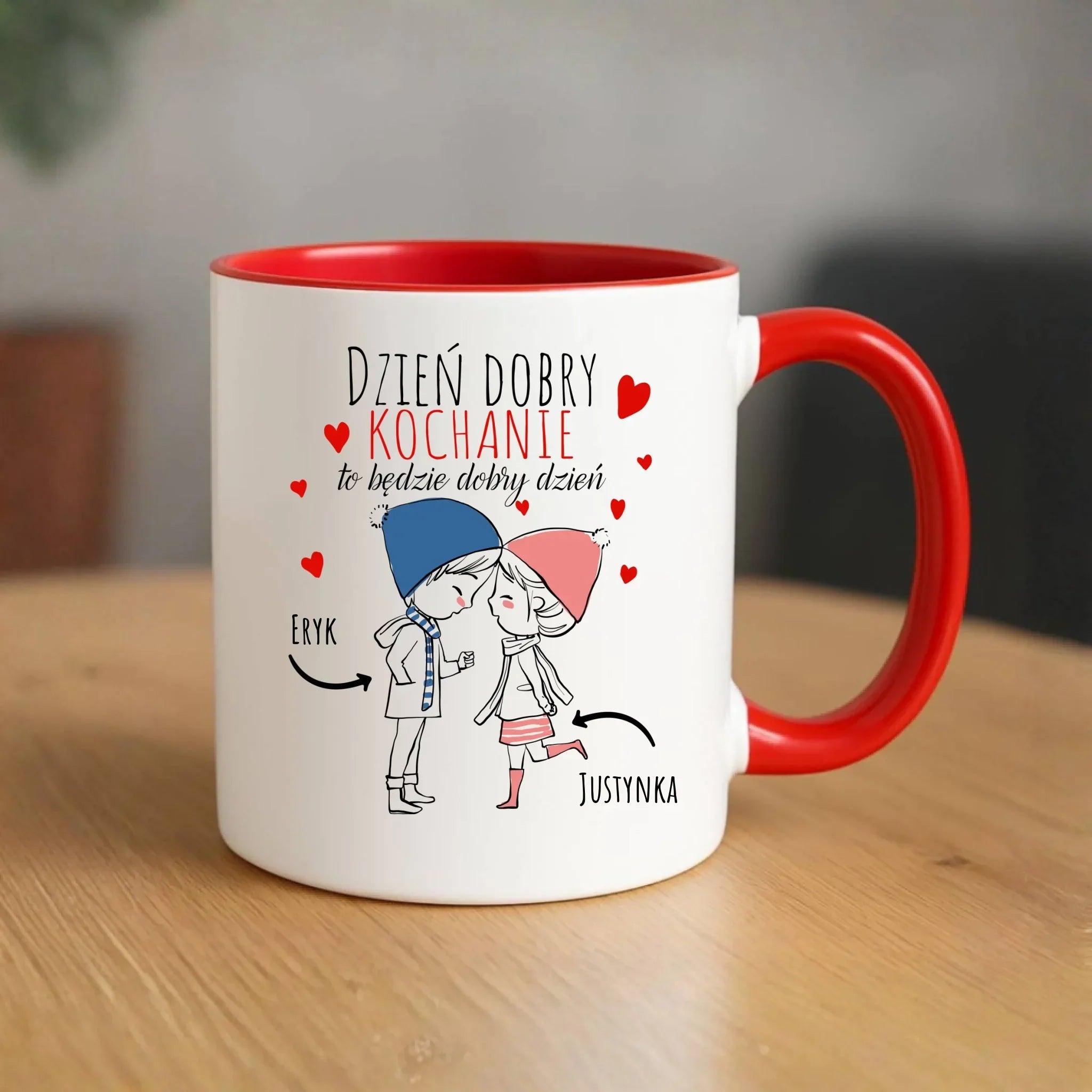 Kubek dla par - Dzień dobry Kochanie - personalizowany W10 - StoryCups.pl