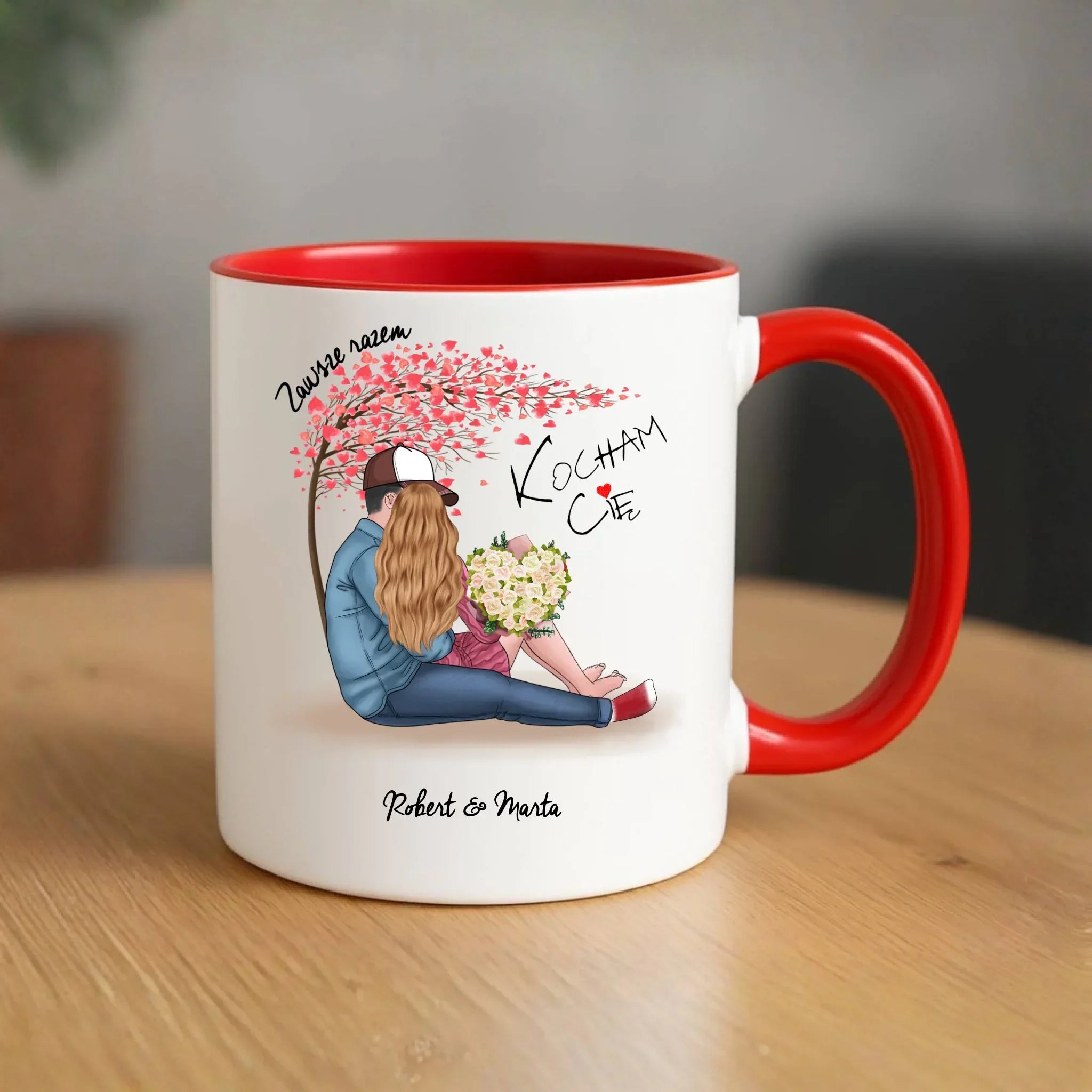 Kubek dla par - Zawsze razem - personalizowany W04 - StoryCups.pl