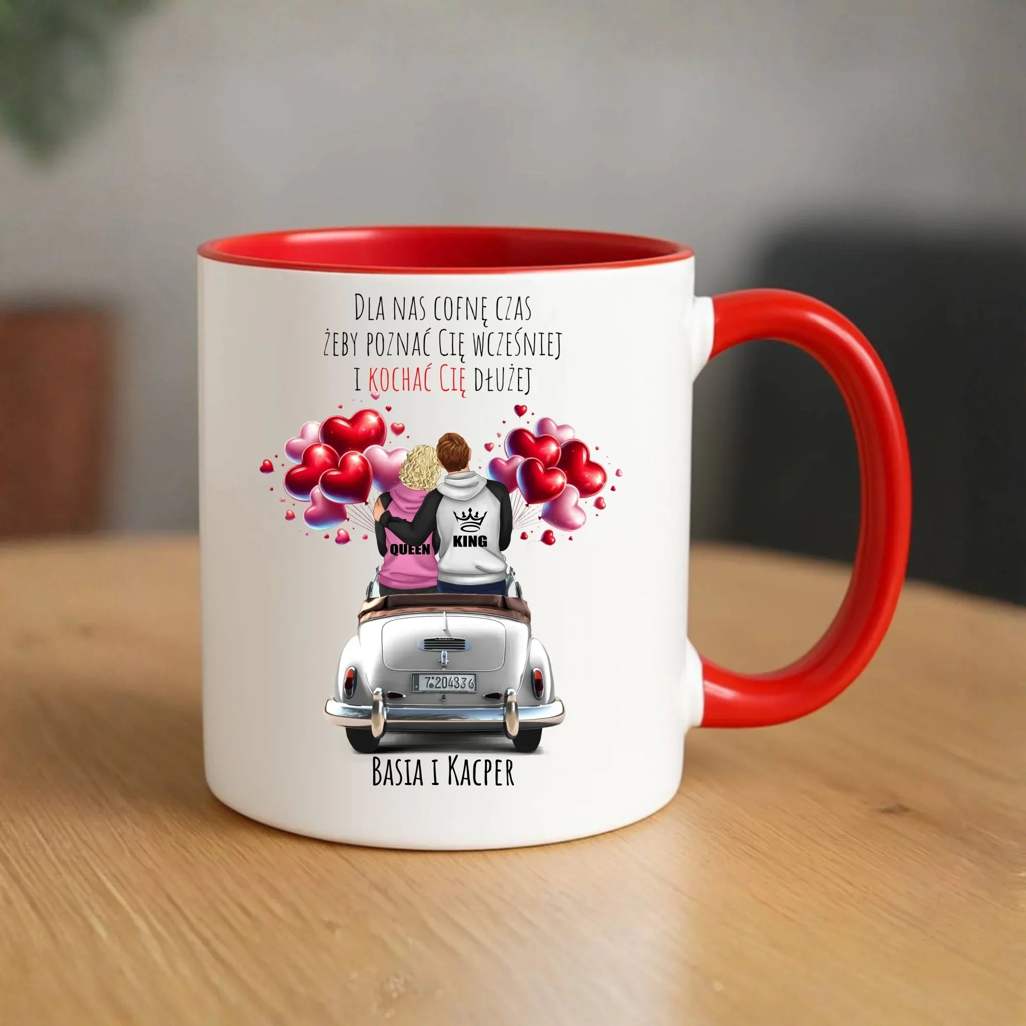 Kubek dla par - Dla nas cofnę czas - personalizowany W08 - StoryCups.pl