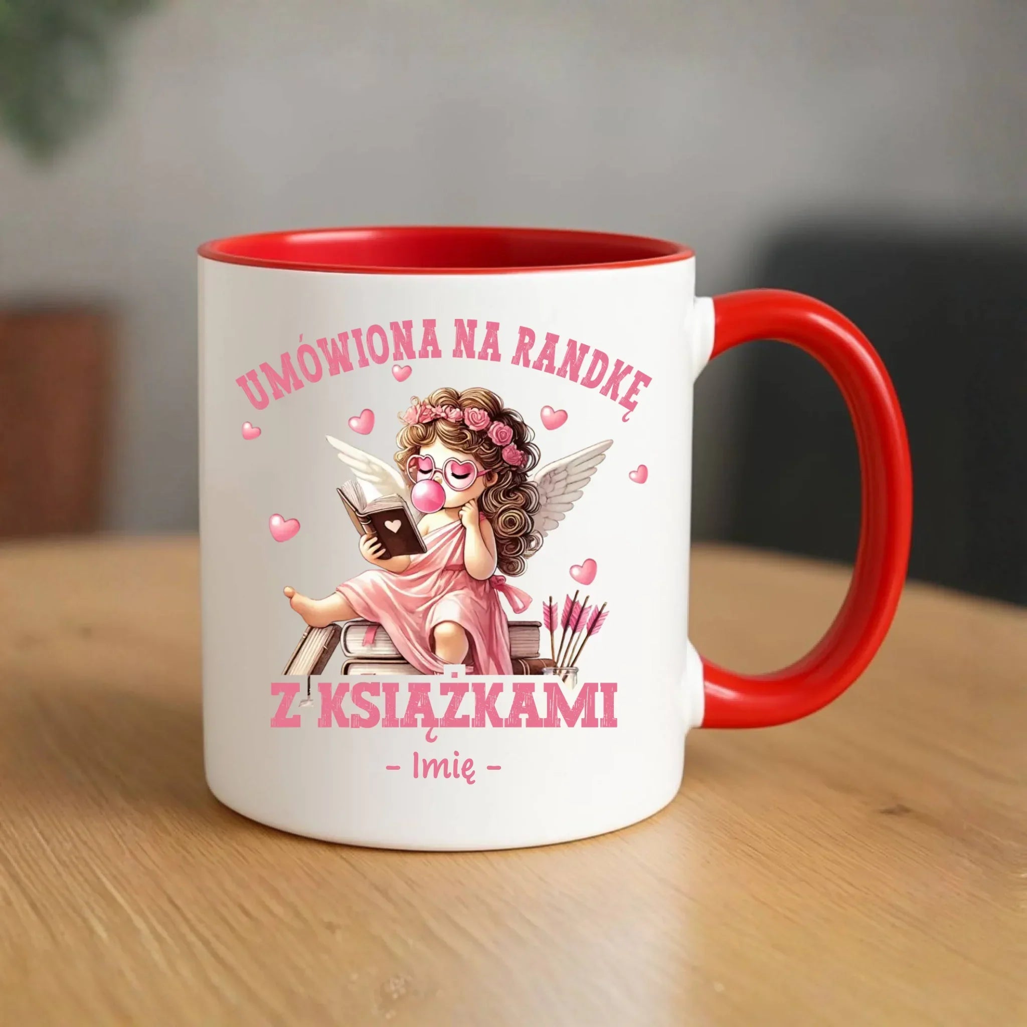 Kubek dla czytelniczki – Umówiona na randkę z książkami - personalizowany W19 - StoryCups.pl