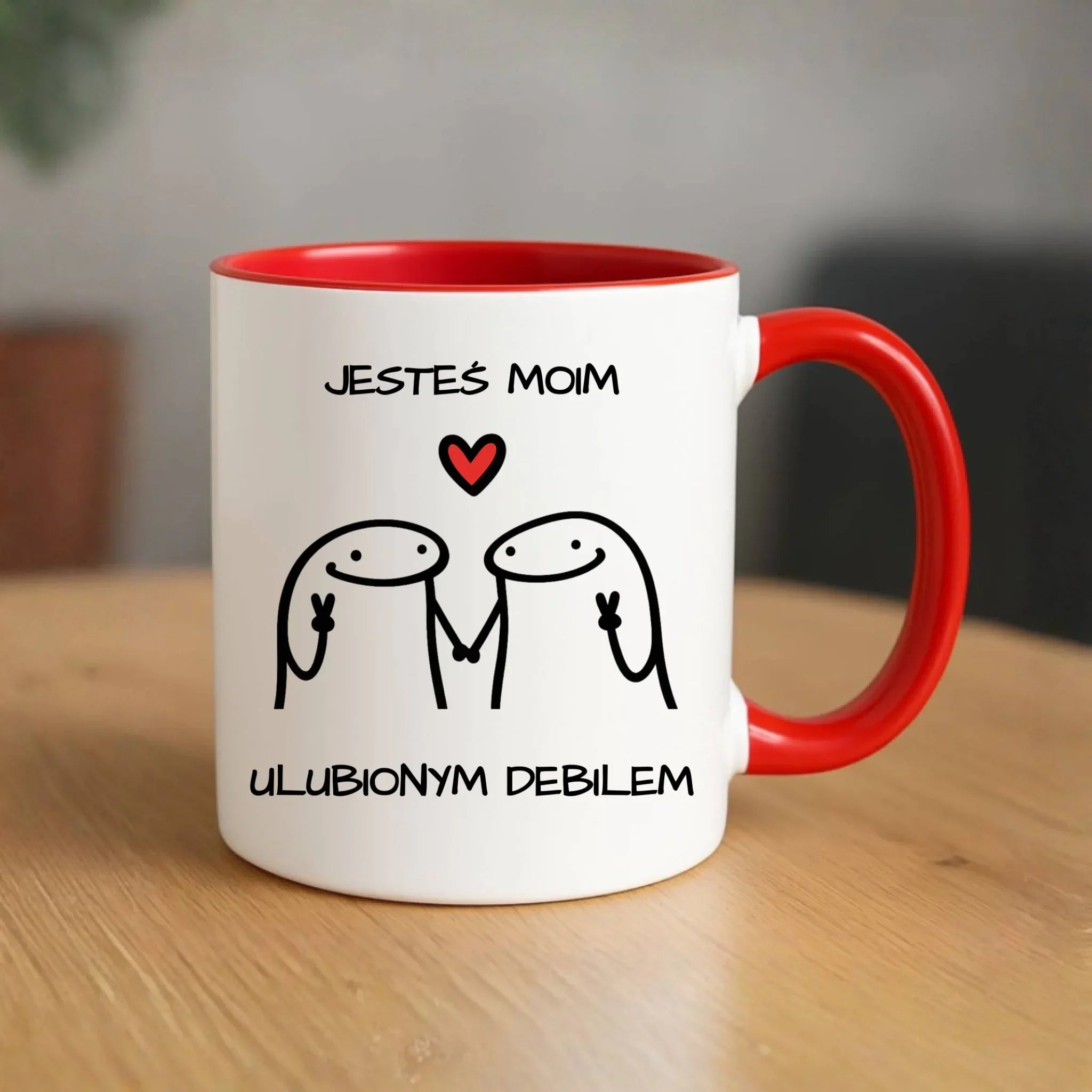 Kubek dla par - Jesteś moim ulubionym debilem W78 - StoryCups.pl