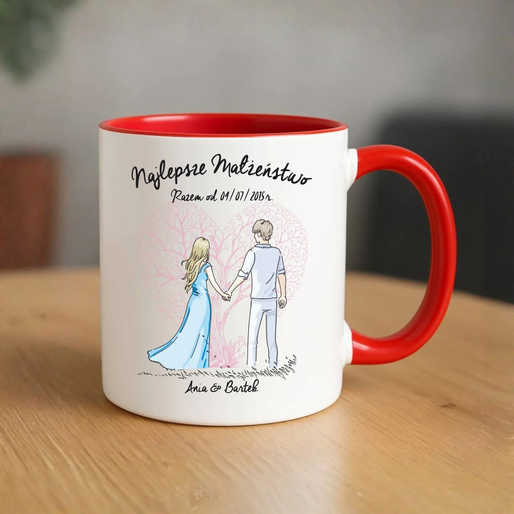 Kubek dla par - Najlepsze małżeństwo - personalizowany W03 - StoryCups.pl
