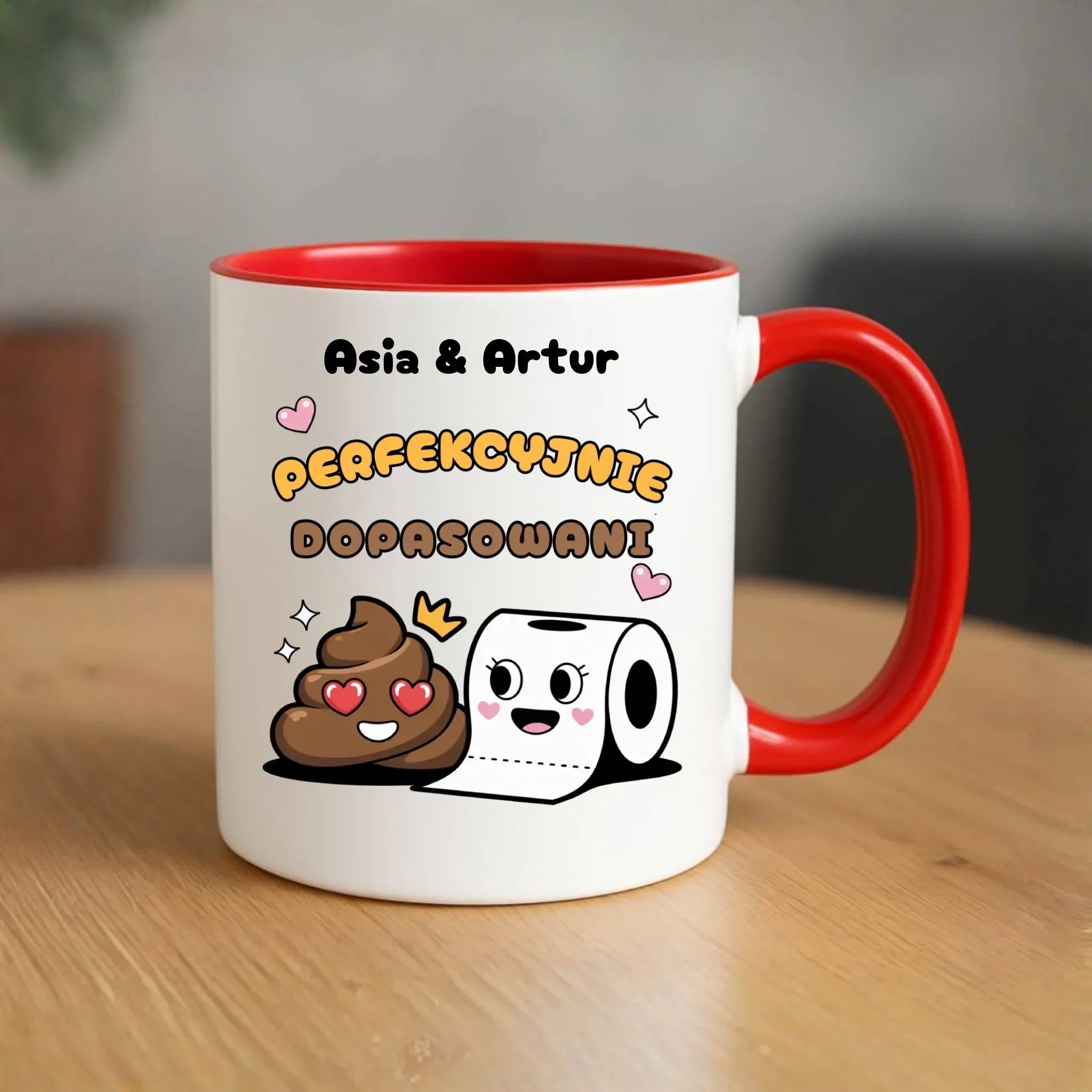 Kubek dla par - Perfekcyjnie dopasowani - personalizowany W81 - StoryCups.pl