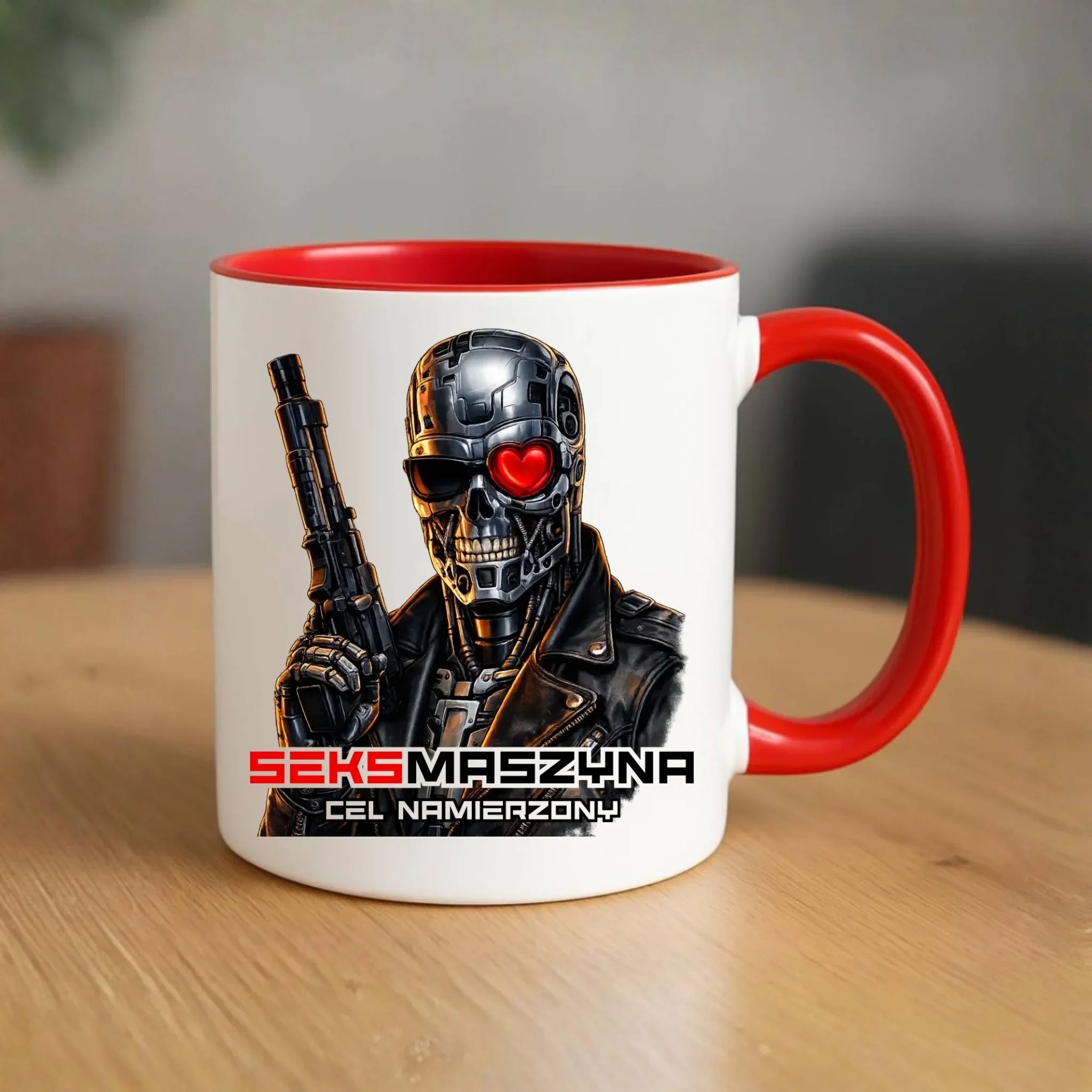 Kubek dla faceta - Cyborg z sercem Seks maszyna DCH32 - StoryCups.pl