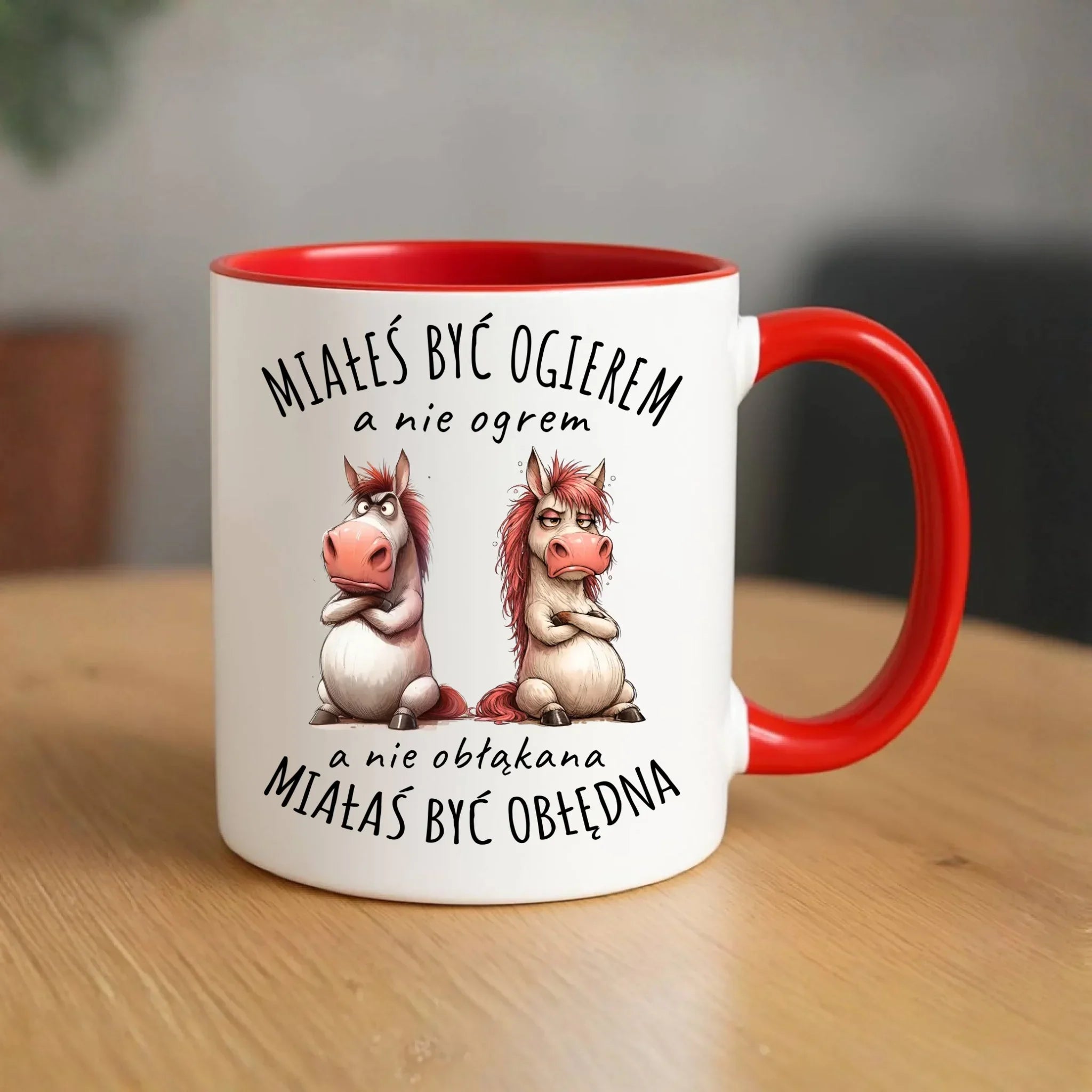 Kubek dla par - Ogier & Obłędna - śmieszny W85 - StoryCups.pl