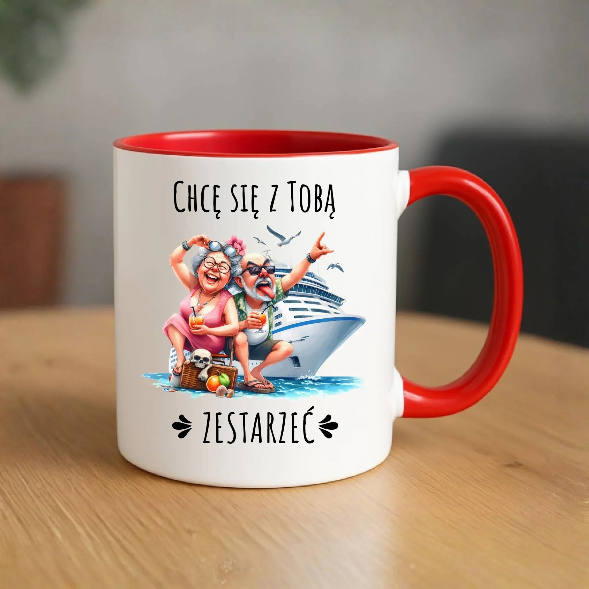 Kubek dla par - Chcę się z Tobą zestarzeć W80 - StoryCups.pl