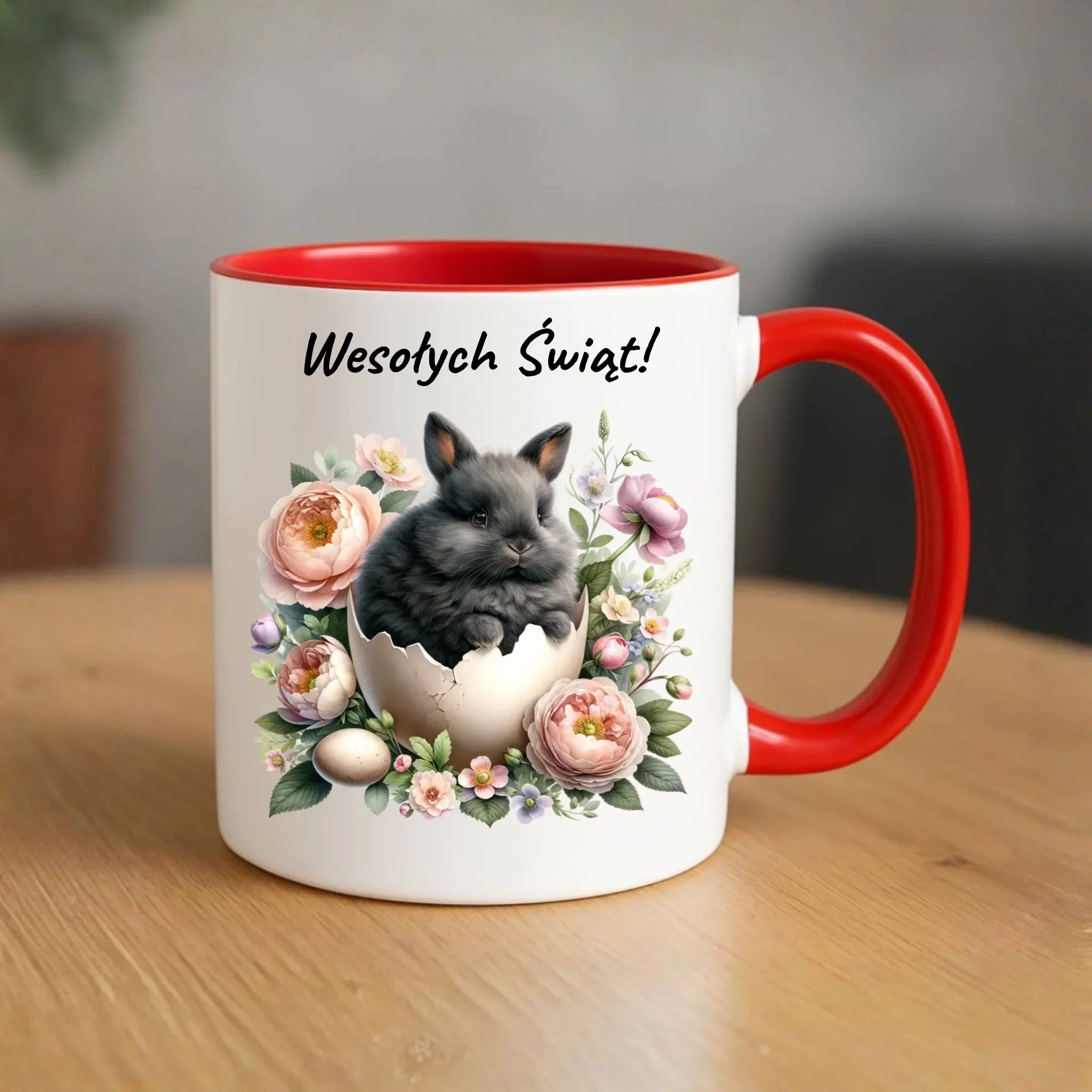 Kubek na Wielkanoc - Zajączek w pisance Wesołych Świąt WN03 - StoryCups.pl
