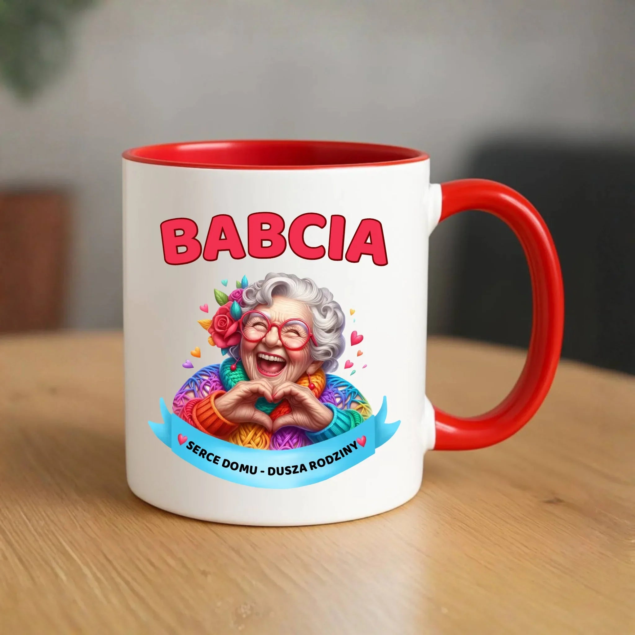 Kubek dla babci - Babcia serce domu dusza rodziny B25 - StoryCups.pl