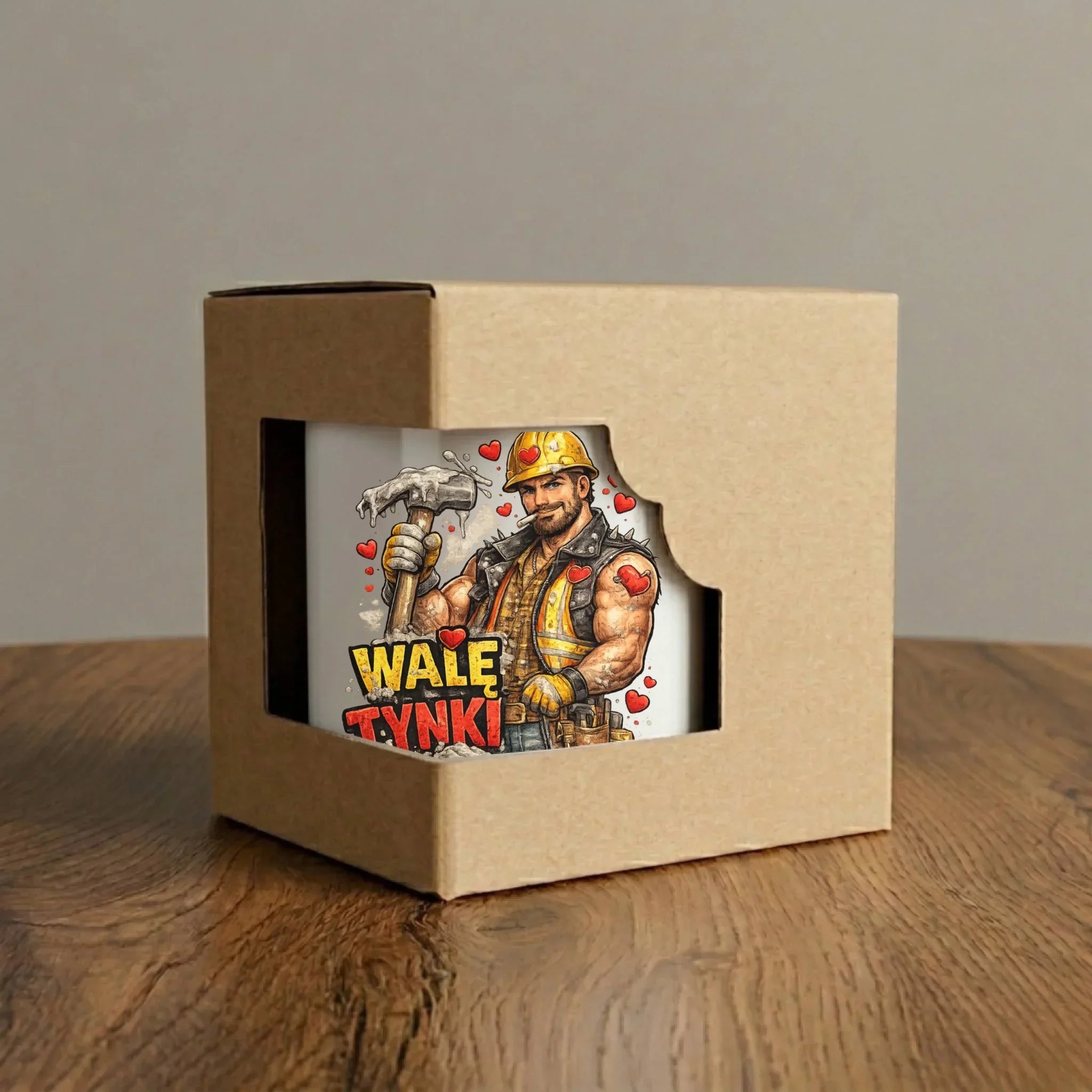 Kubek na Walentynki - Budowlaniec Walę tynki W64 - StoryCups.pl