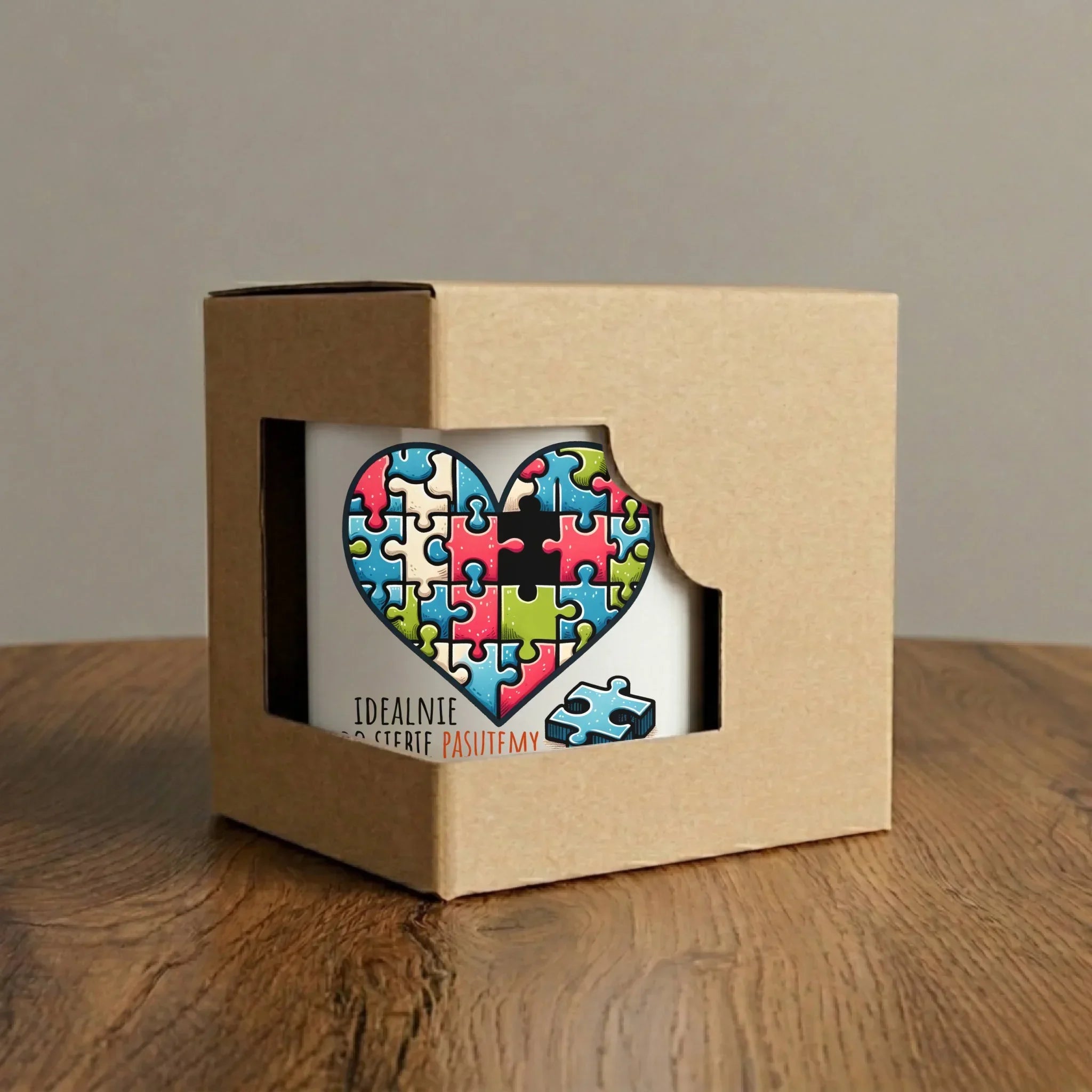 Kubek dla par - Idealnie do siebie pasujemy - personalizowany W44 - StoryCups.pl