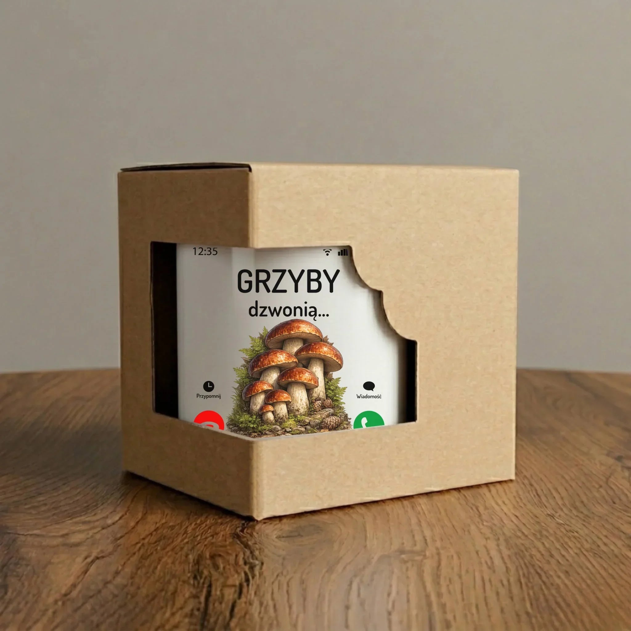 Kubek dla dziadka grzybiarza - Grzyby dzwonią muszę iść D36 - StoryCups.pl