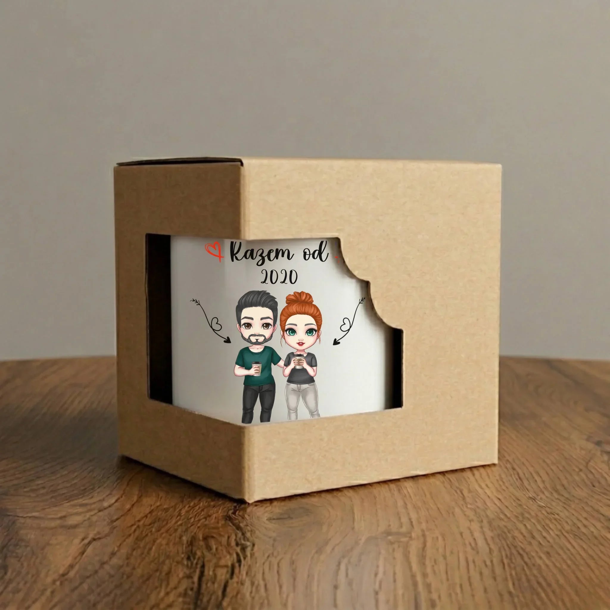 Kubek dla par - Para razem od - personalizowany W01 - StoryCups.pl