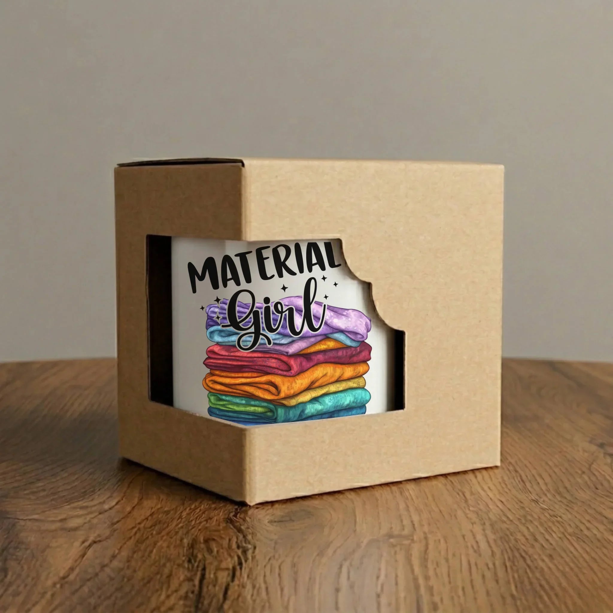 Kubek szyciowy - prezent dla krawcowej - Material Girl HS02 - StoryCups.pl