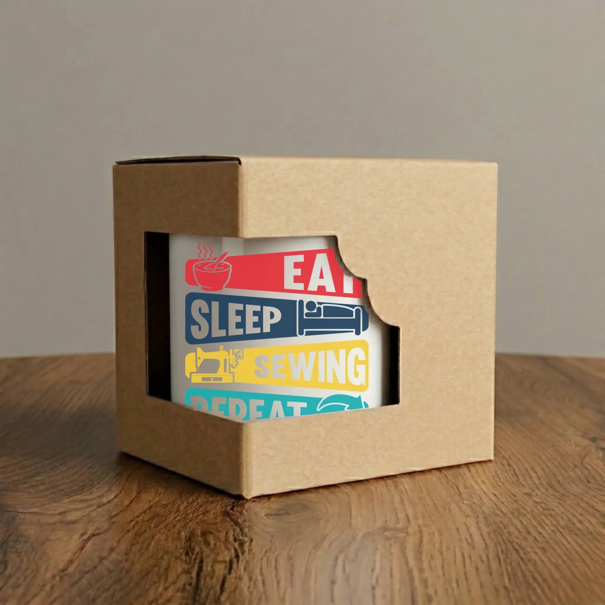 Kubek szyciowy dla krawcowej – Eat sleep sewing repeat HS21 - StoryCups.pl