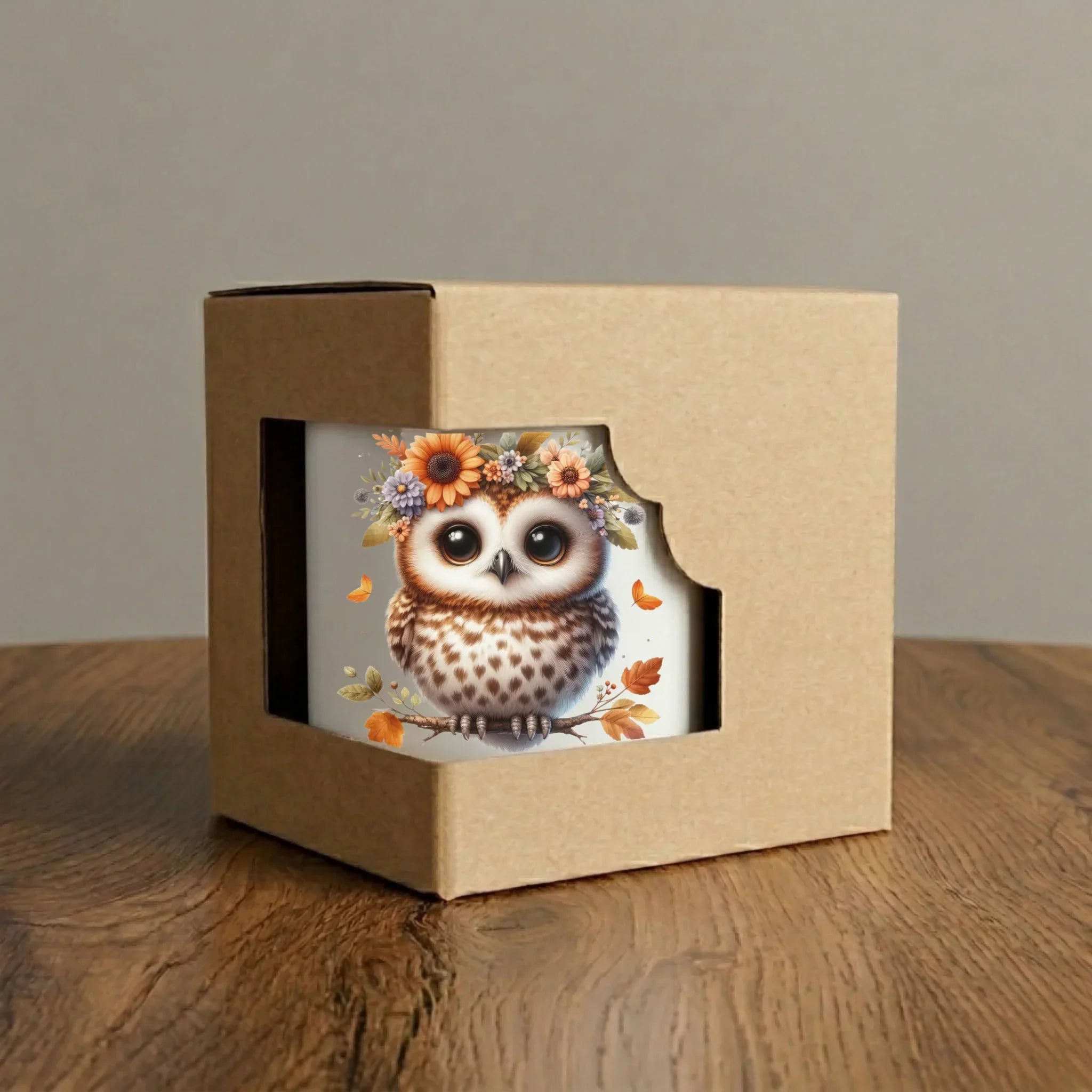 Kubek jesienny - Sowa w kwiatach JS32 - StoryCups.pl