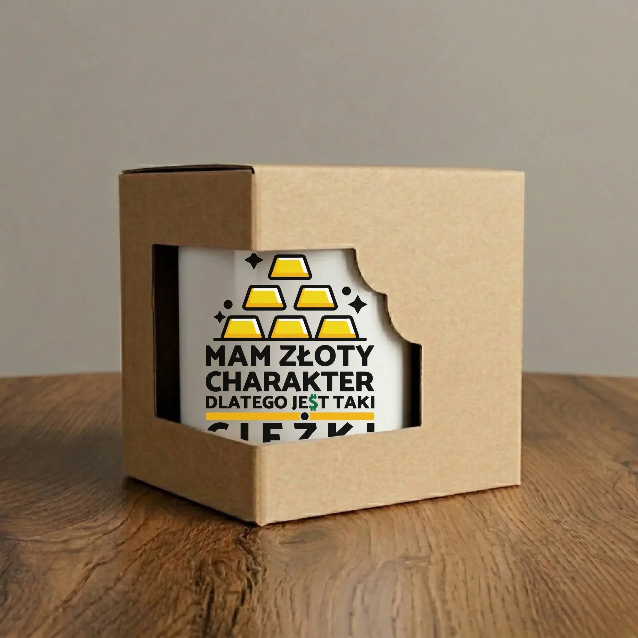 Kubek - prezent dla chłopaka - Złoty charakter DCH16 - StoryCups.pl